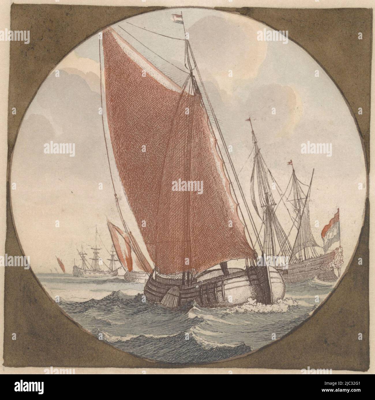 Bateau à Fond Plat En 4 Lettres Voiles marron Banque de photographies et d'images à haute résolution - Alamy
