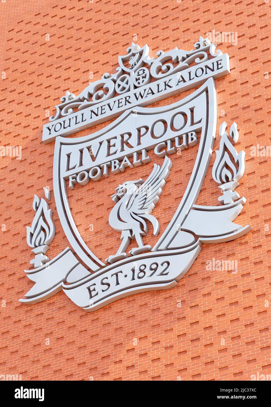 Liverpool fc logo stand Banque de photographies et d'images à haute