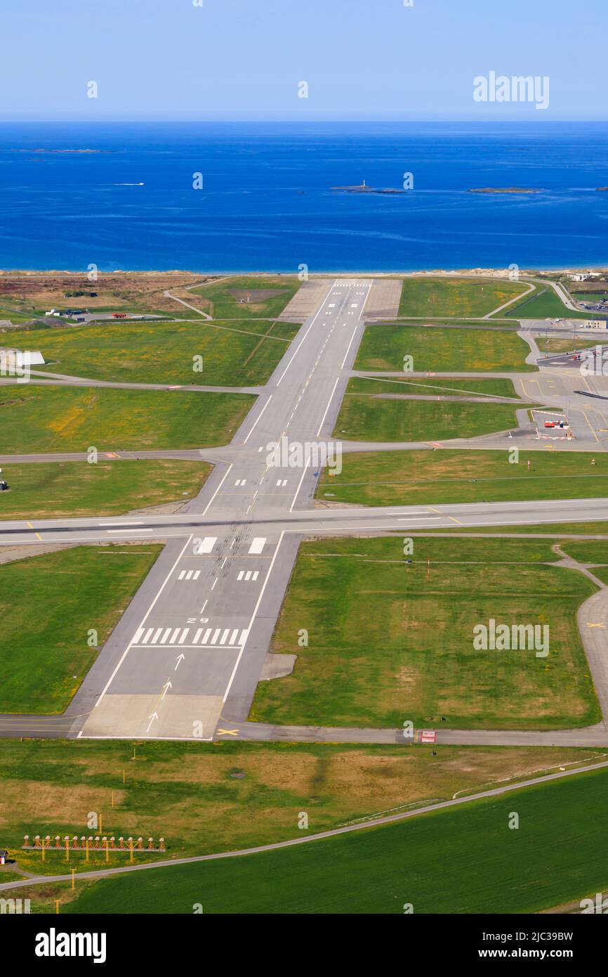 Piste de l'aéroport principal, Stavanger, Norvège Banque D'Images