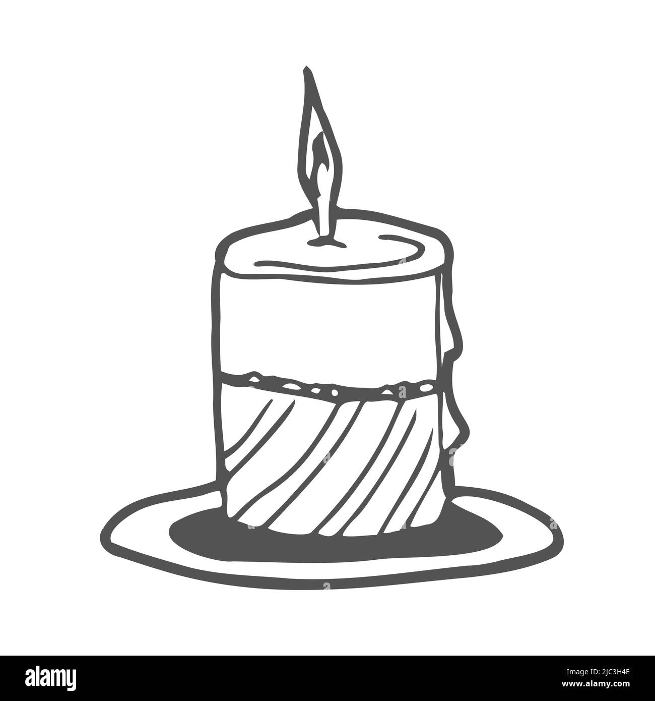 Candle in glass jar Banque d'images vectorielles - Alamy