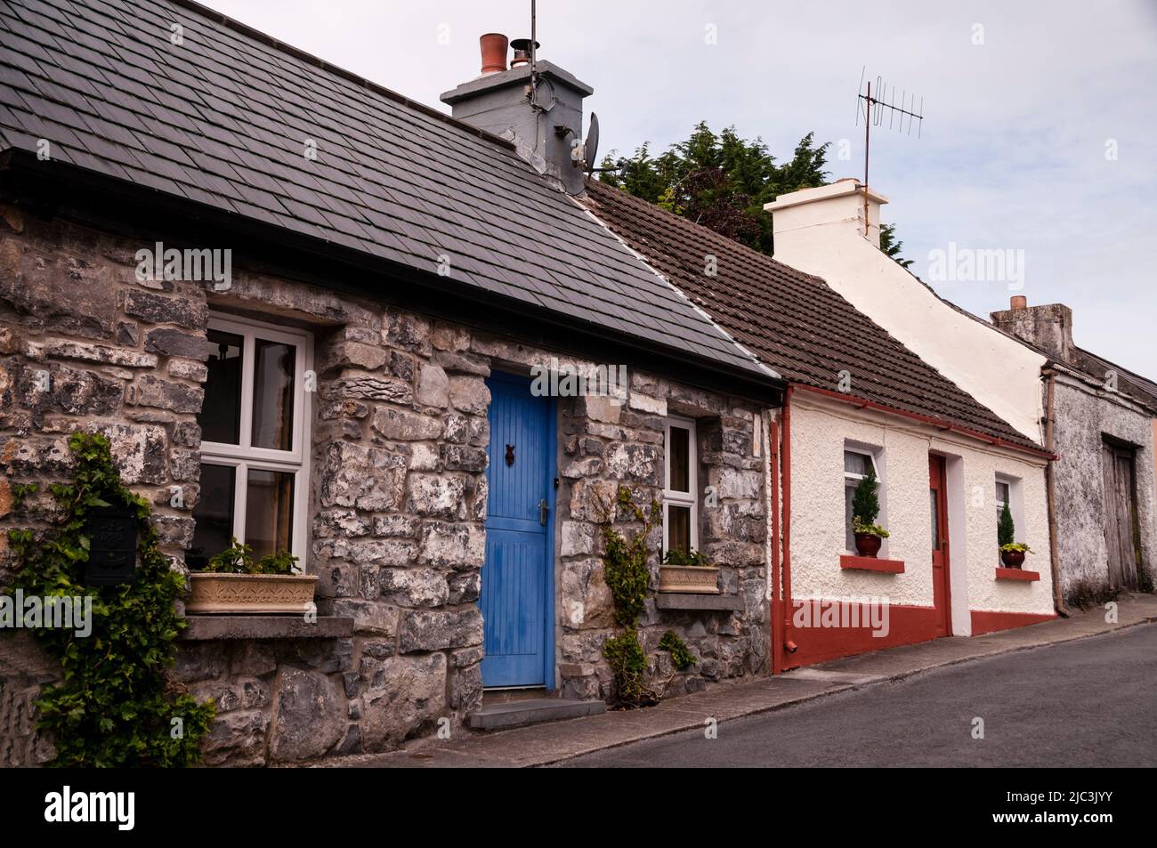 Chalet en pierre à Cong, Irlande. Banque D'Images