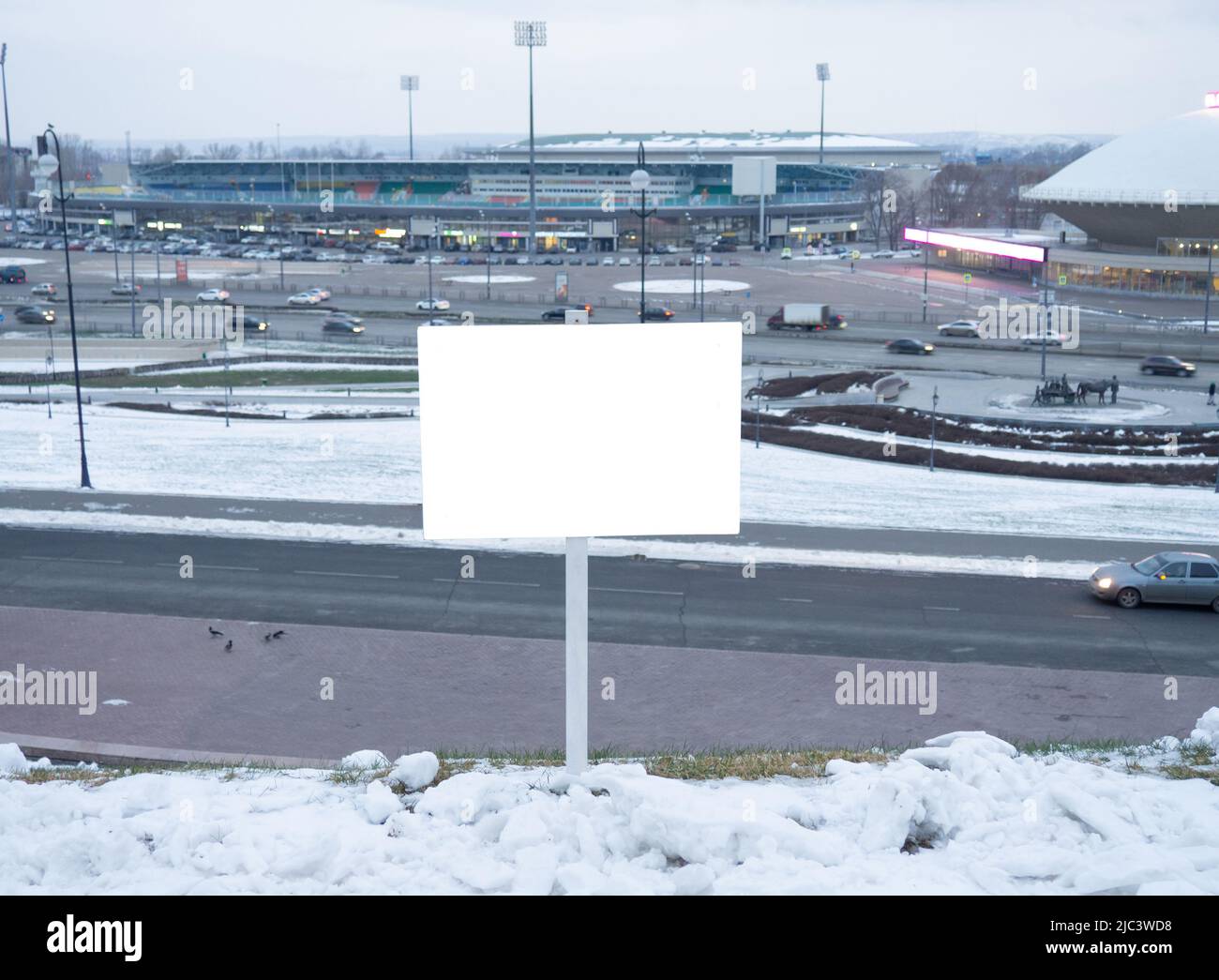 Espace pour remplir le paysage urbain. Panneau routier, panneau de rue ...