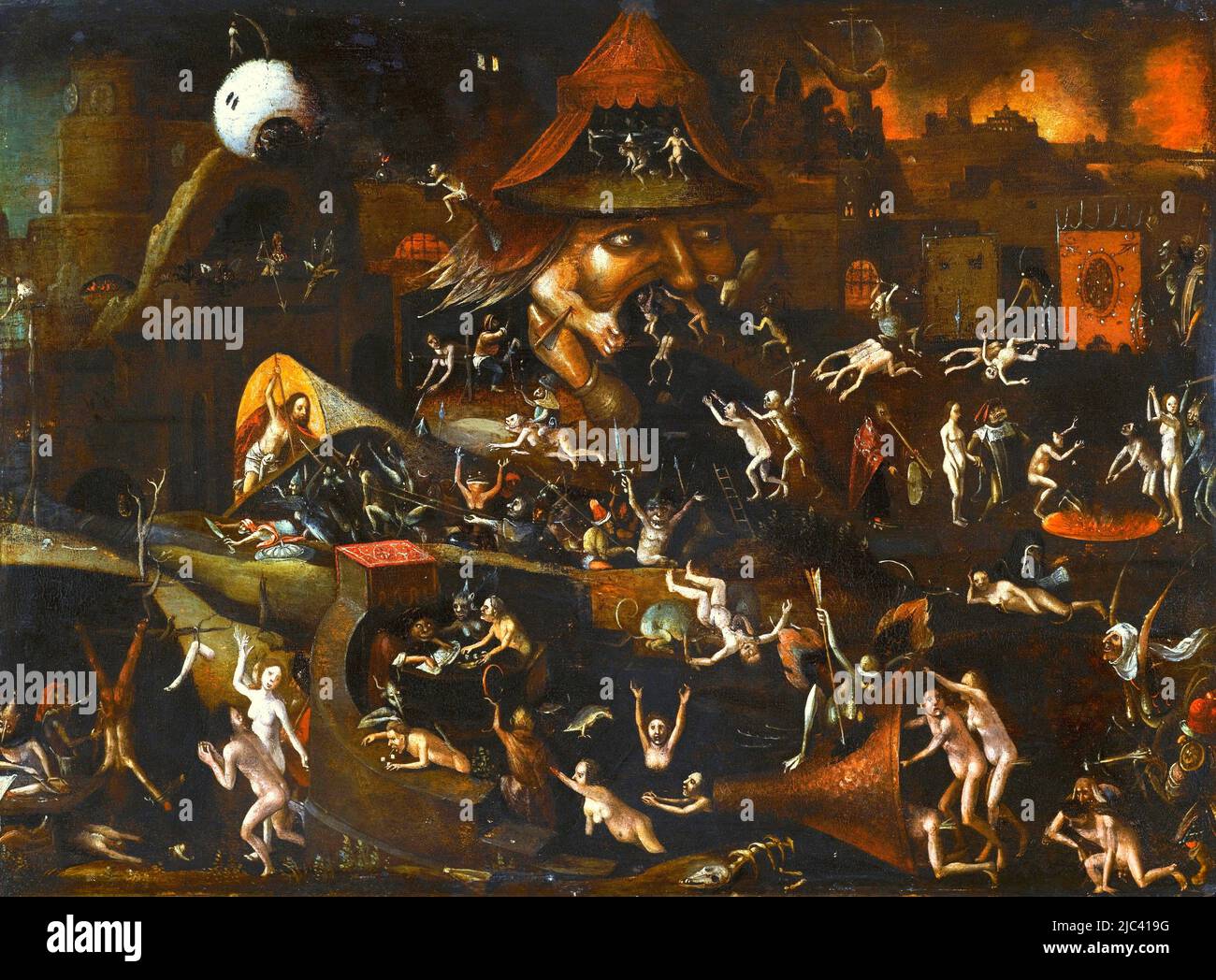 Christ dans Limbo, par un disciple de Hieronymus Bosch Banque D'Images