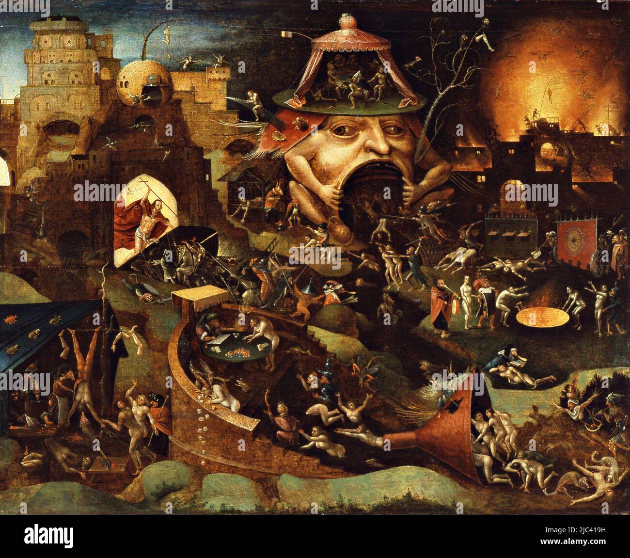 Christ dans Limbo, par un disciple de Hieronymus Bosch Banque D'Images