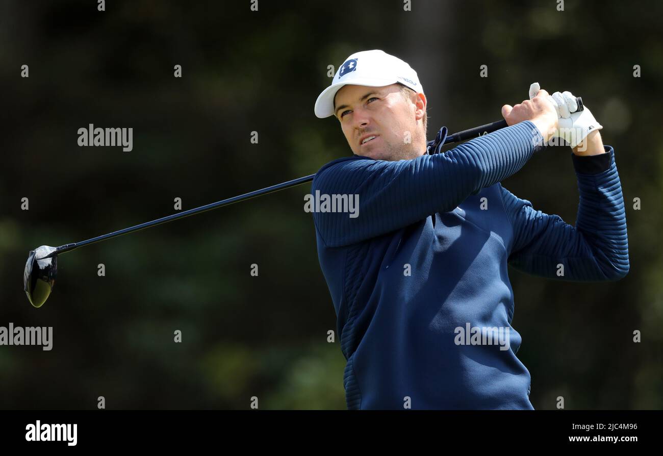 Photo du dossier datée du 18-07-2019 de Jordan Spieth. Un autre grand joueur, une autre chance pour un joueur de faire l'histoire en remportant l'US Open pour terminer une grande gime de carrière. Date de publication : vendredi 10 juin 2022. Banque D'Images