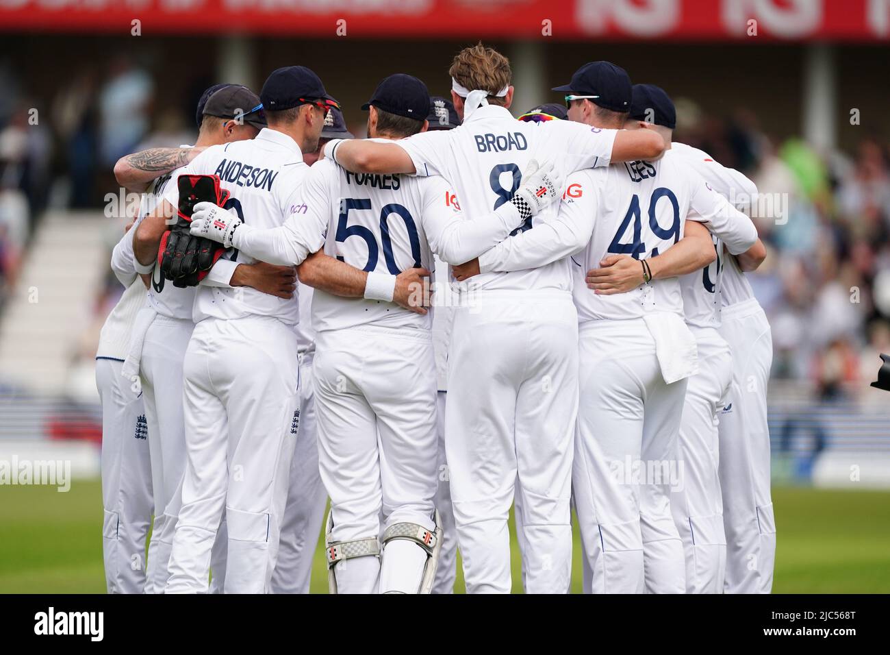 L'Angleterre et la Nouvelle-Zélande pendant le premier jour de la deuxième série de tests d'assurance LV= à Trent Bridge, Nottingham. Date de la photo: Vendredi 10 juin 2022. Banque D'Images