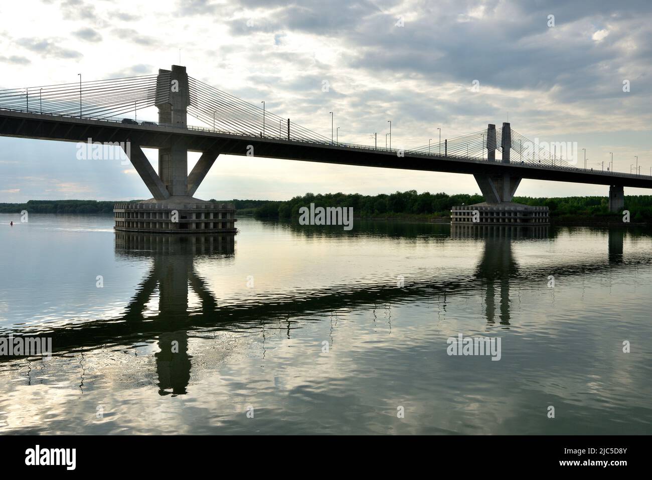 Donaubrücke 2, Brücke Neues Europa, Donau, BEI Vidin Rumänien Banque D'Images