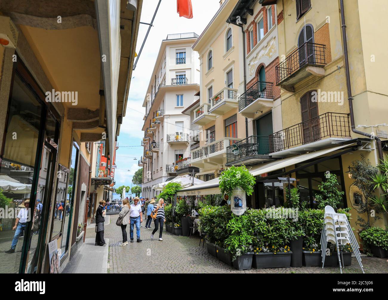 Restaurant Mamma Mia, via principe Tomaso, Stresa, Lac majeur, Italie Banque D'Images
