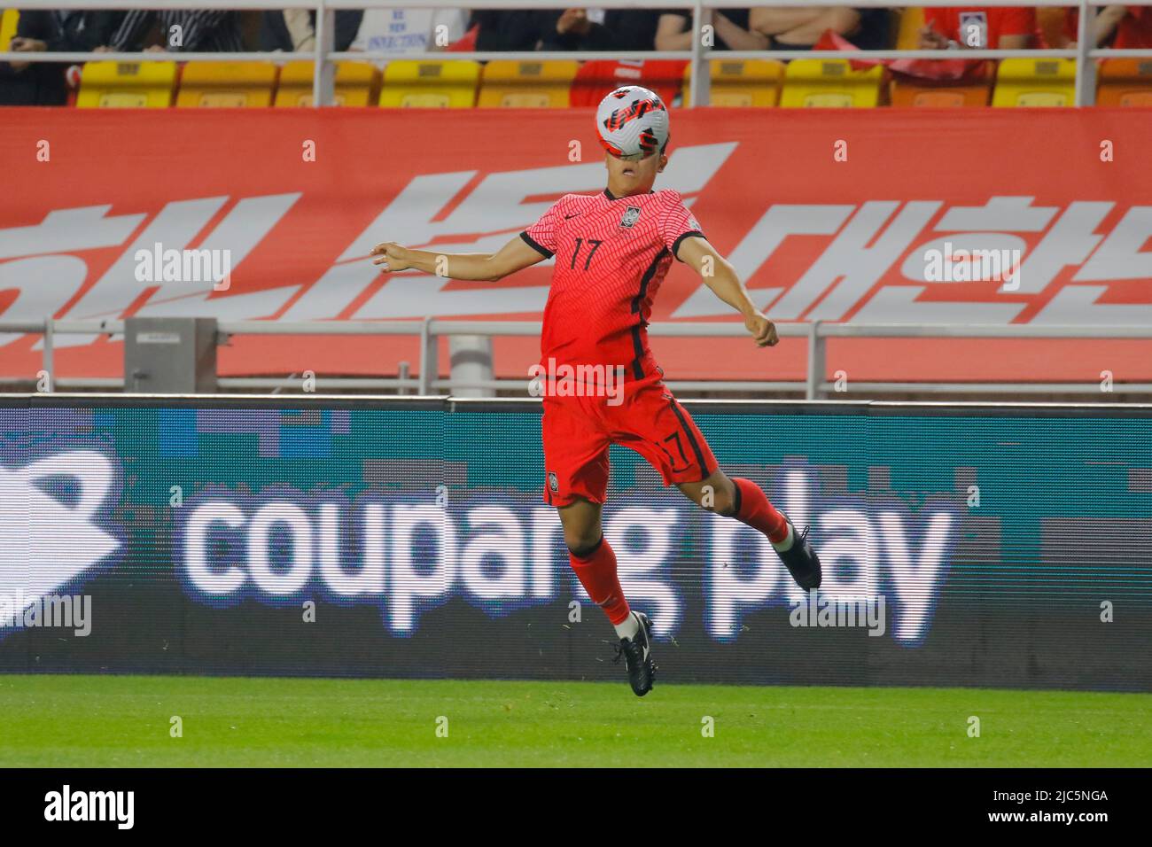 10 juin 2022, Suwon, Gyeonggi, Corée du Sud: 10 juin 2022-Suwon, Corée du Sud, Sangho de Corée du Sud action lors d'un match international amical présenté par Hana Bank Corée contre Paraguay au stade Suwon Worldcup à Suwon, Corée du Sud. (Credit image: © Ryu Seung-il/ZUMA Press Wire) Banque D'Images