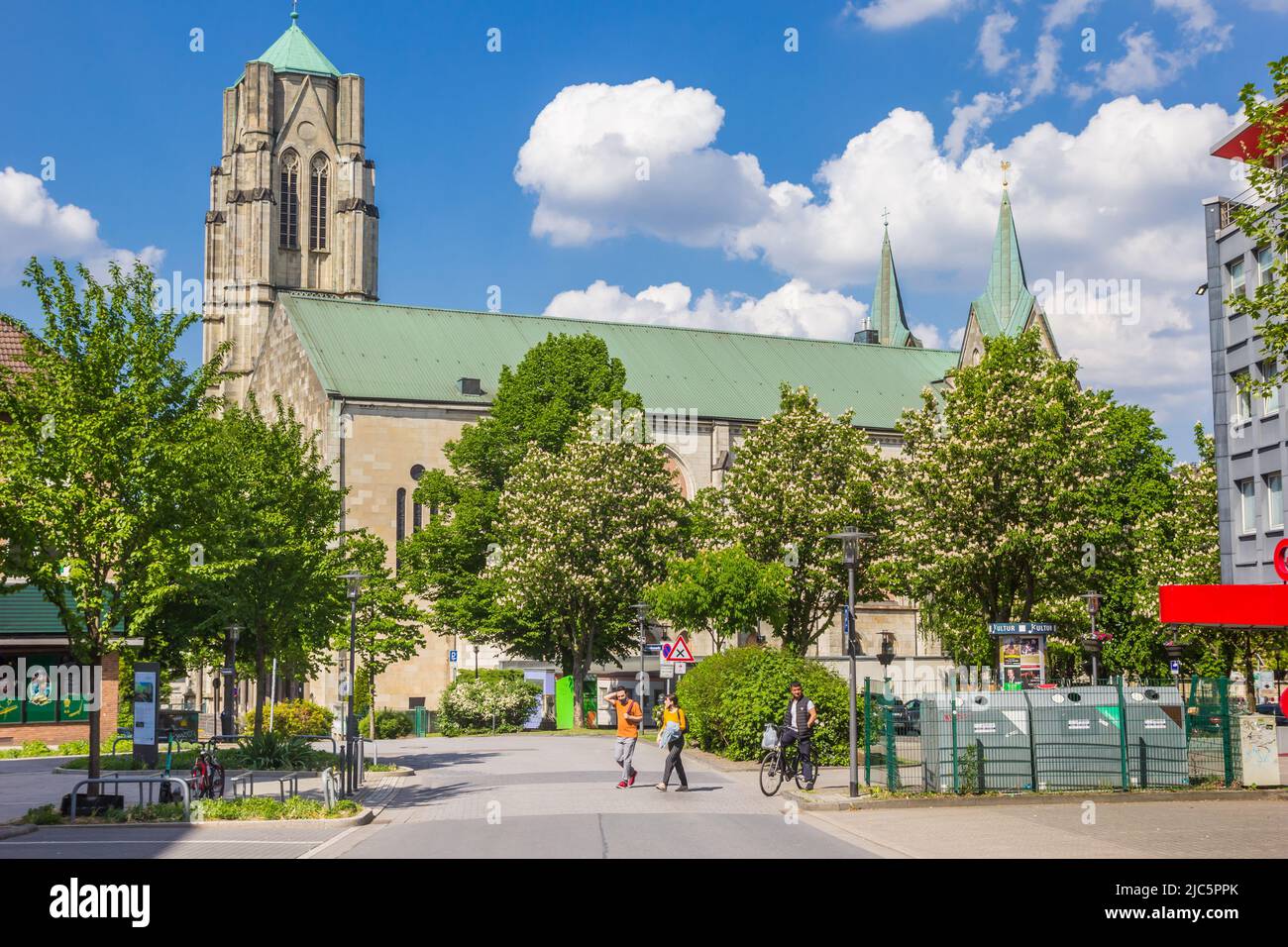 L'église historique Saint-Gertrud se trouve dans le centre d'Essen, en Allemagne Banque D'Images