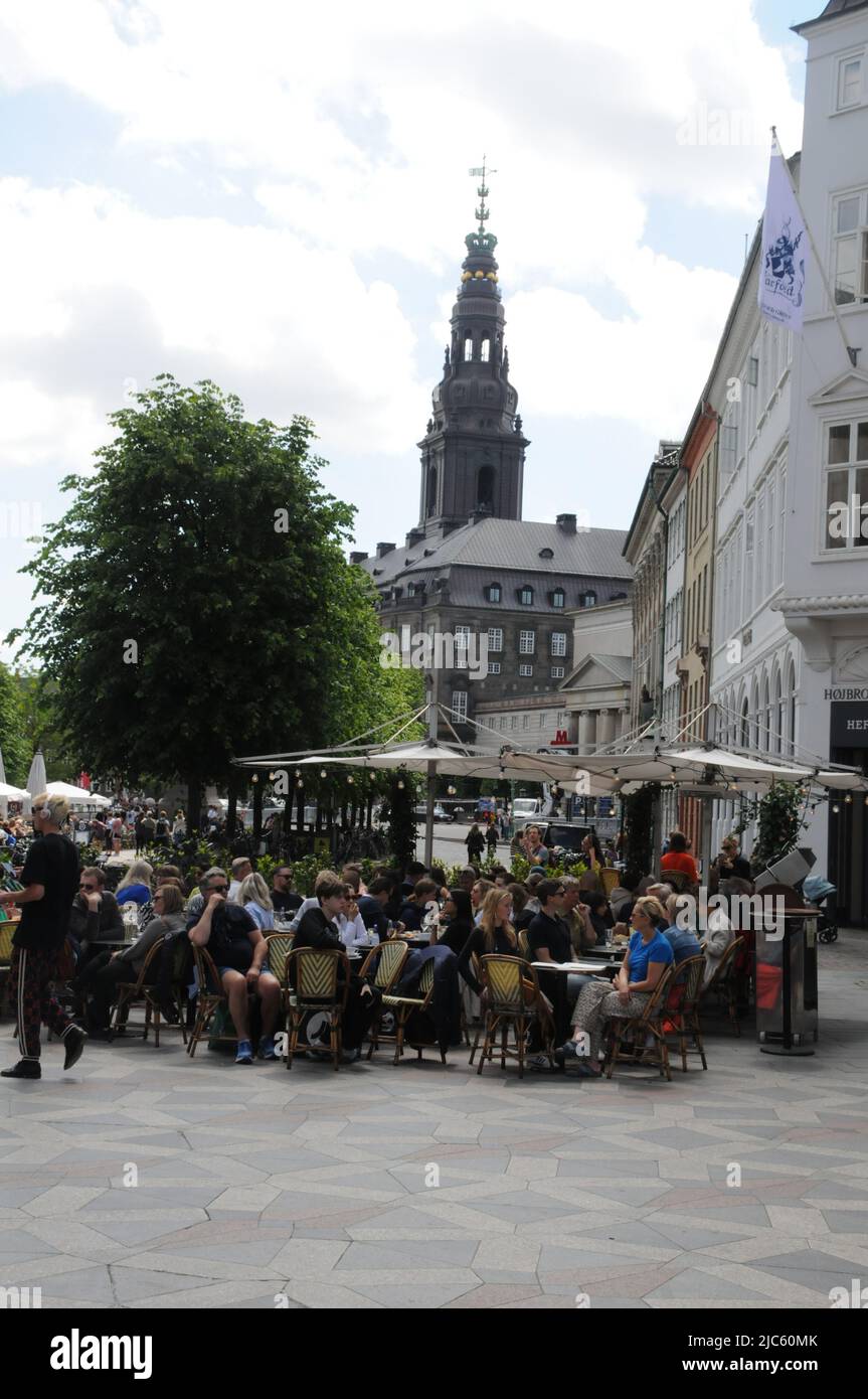 Copenhague/Danemark/10 juin 2022/.cafés et restaurants à proximité dans la capitale danoise. (Photo..Francis Dean/Deanimage. Banque D'Images