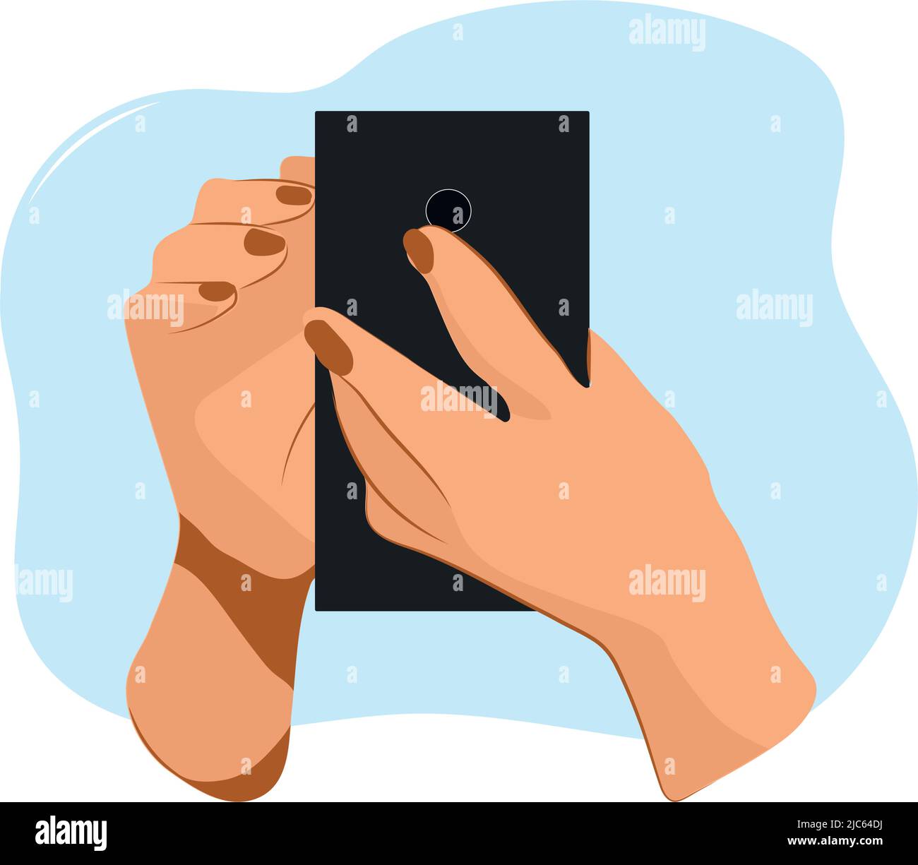 Téléphone mobile dans la main Illustration de Vecteur