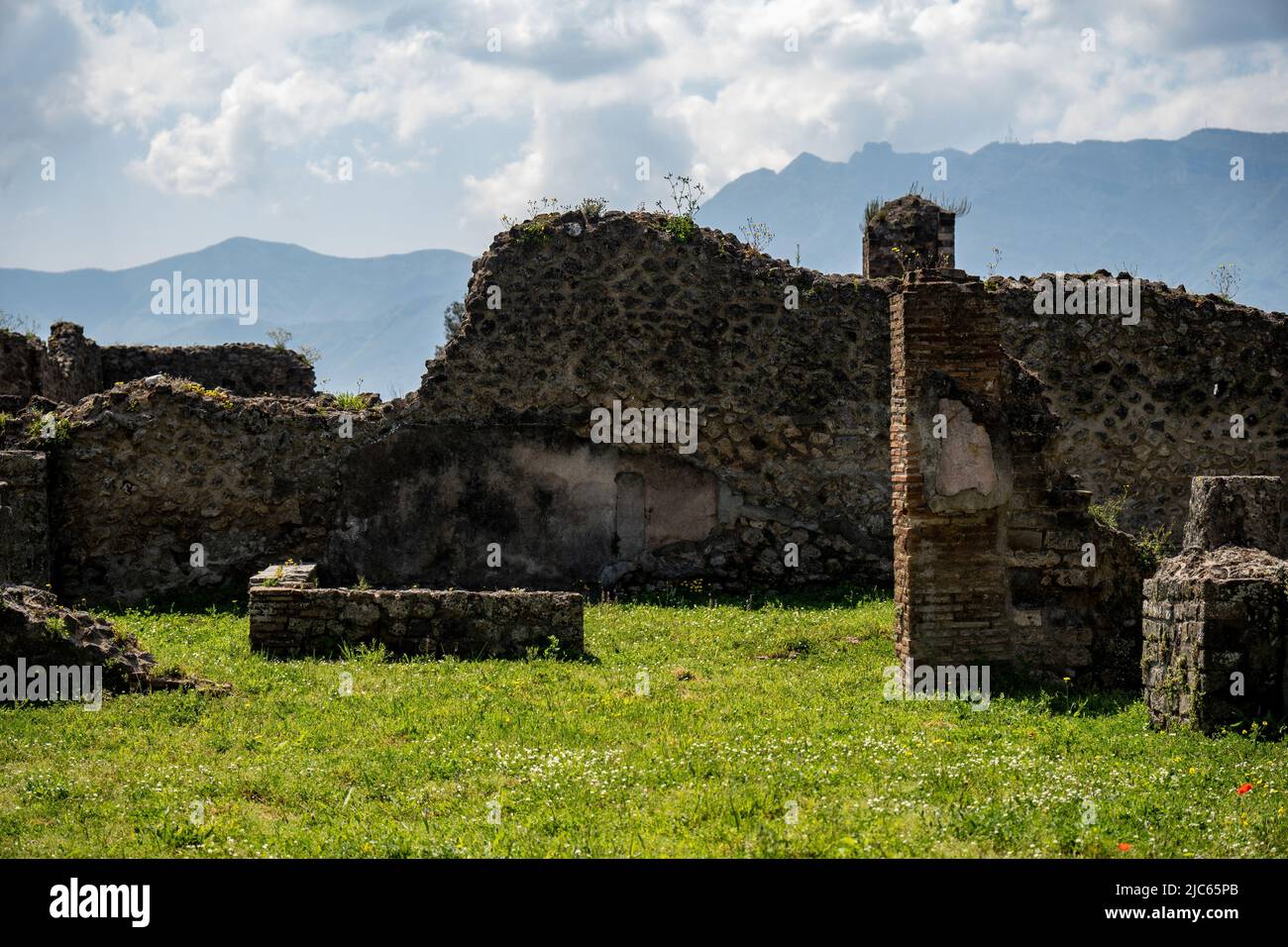 Anciennes ruines de Pompei Scavi di Pompei (ville), Naples, Italie Banque D'Images