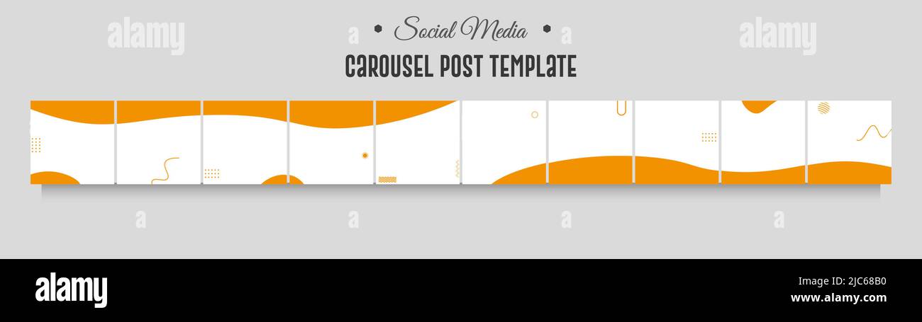 Modèle de publication Instagram et du carrousel des médias sociaux Illustration de Vecteur