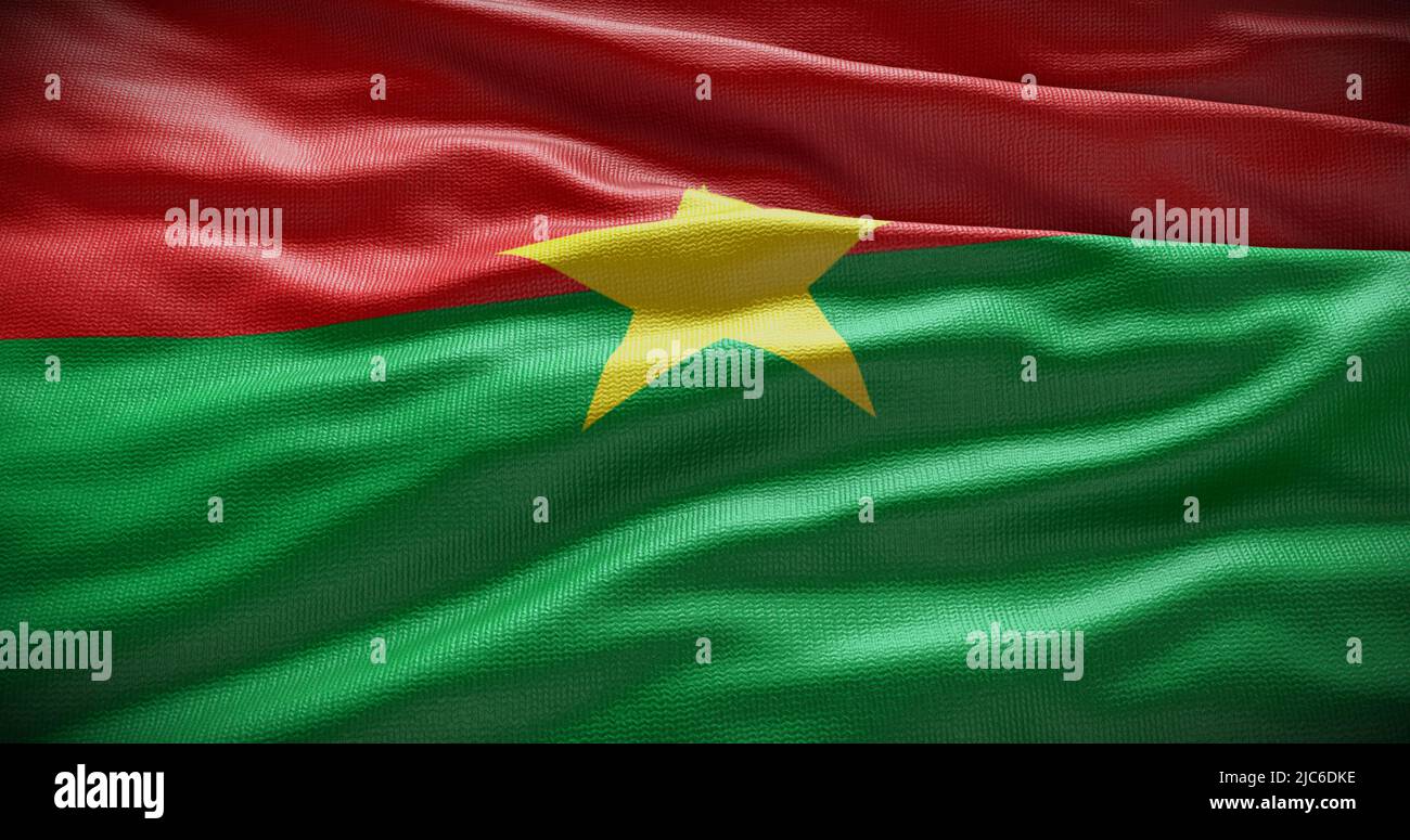 Illustration de fond du drapeau national du Burkina Faso. Symbole du pays. Banque D'Images
