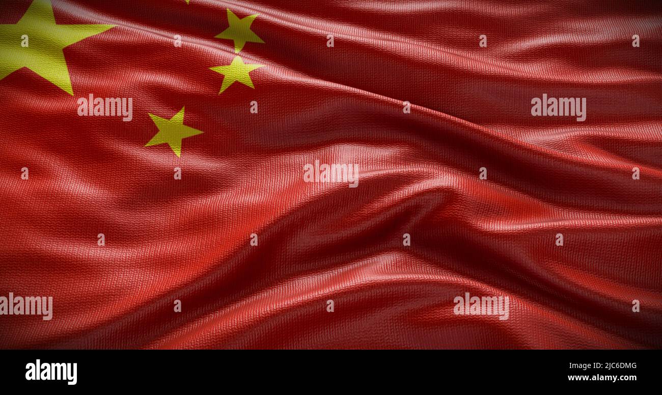 Illustration du drapeau national de la Chine. Symbole du pays. Banque D'Images