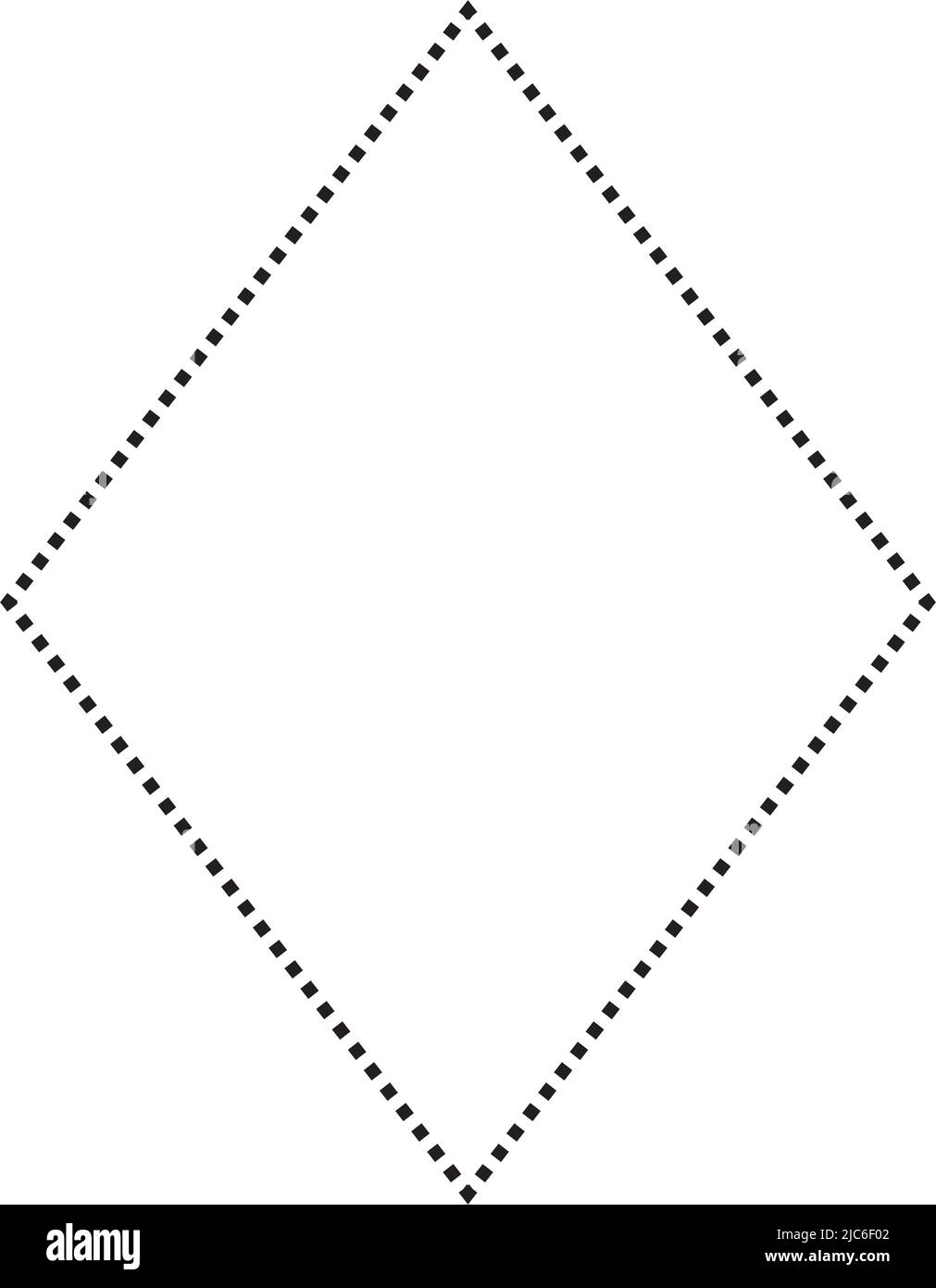 Symbole Rhombus icône vectorielle en pointillés pour la conception graphique créative élément ui dans une illustration de pictogramme Illustration de Vecteur
