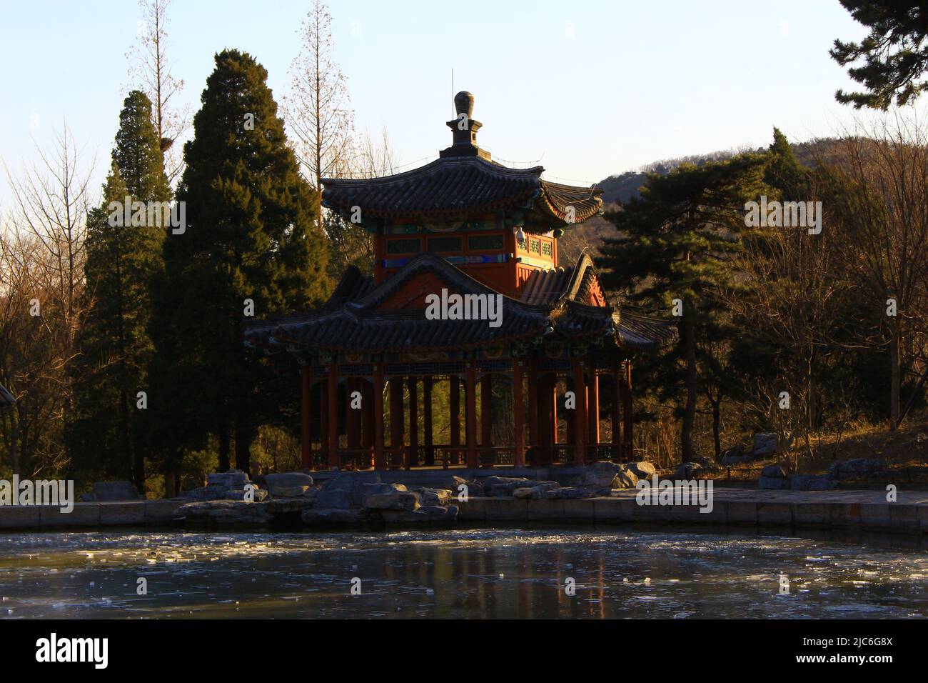 Collines parfumées Beijing Chine Banque D'Images