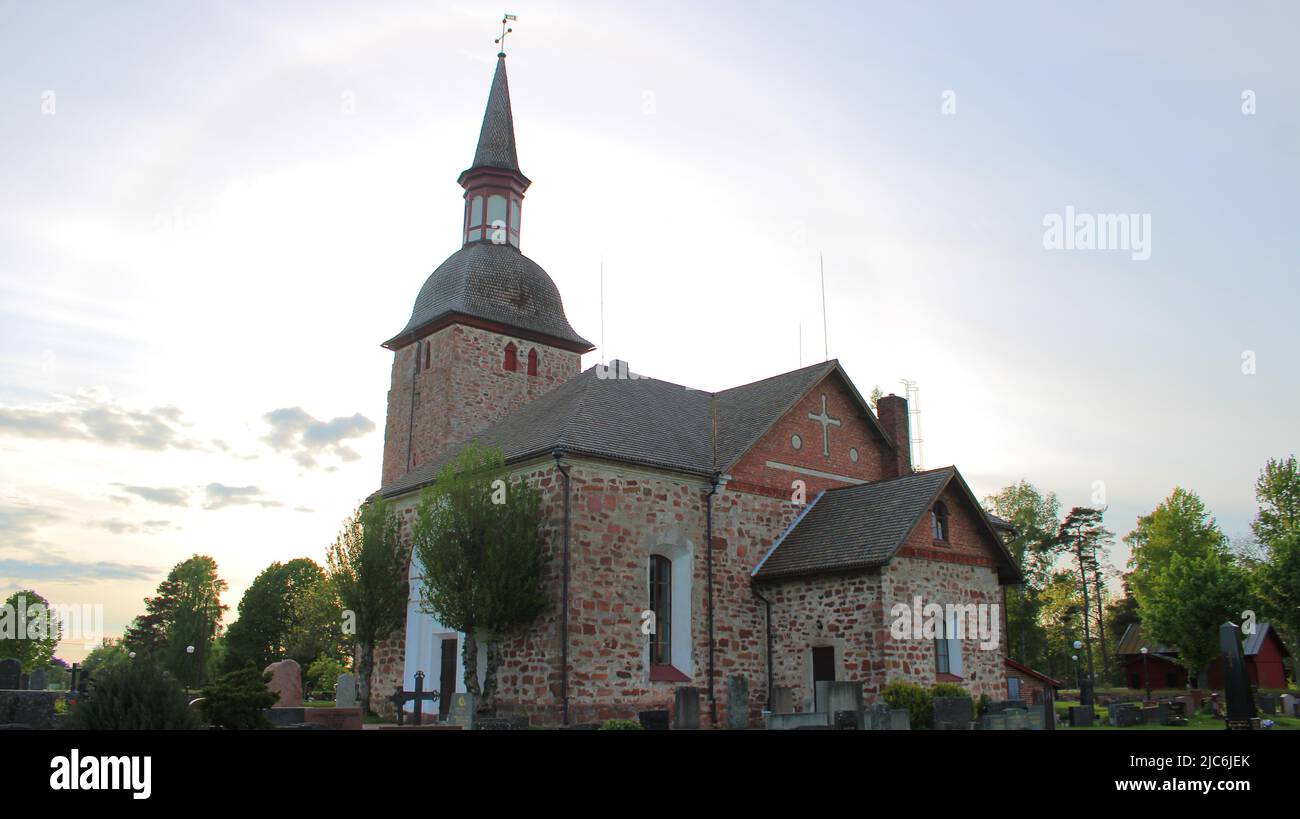 Jomala kyrka, 1285, Åland Banque D'Images