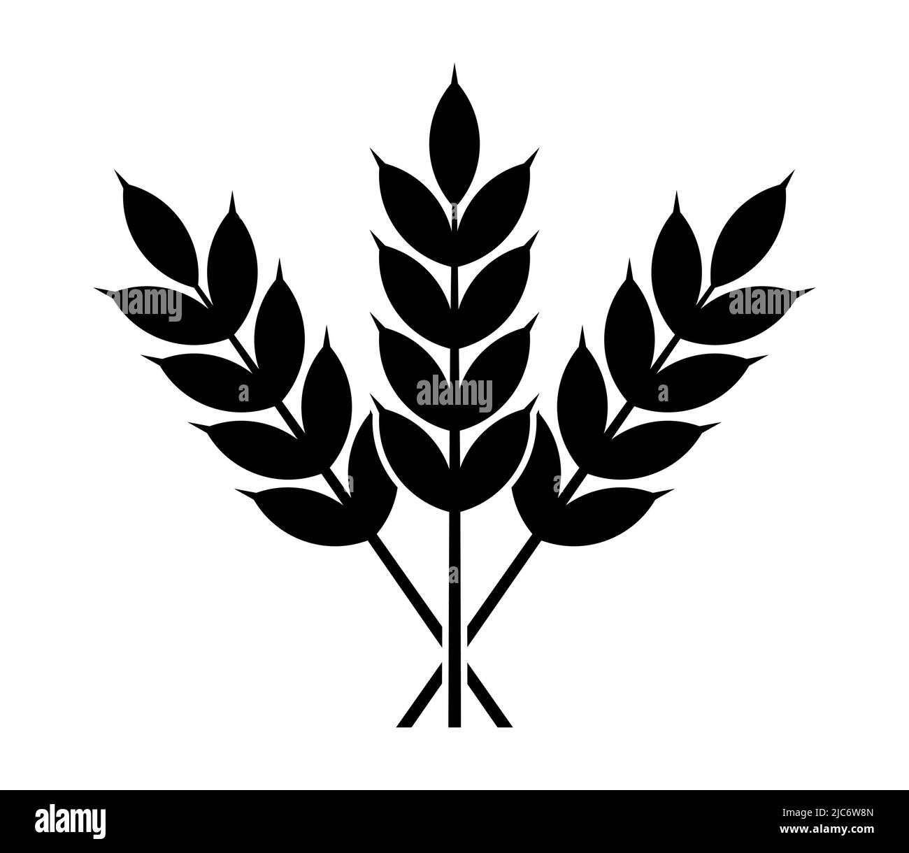 Symbole d'agriculture de grain symbole d'illustration de vecteur de plante de blé Illustration de Vecteur