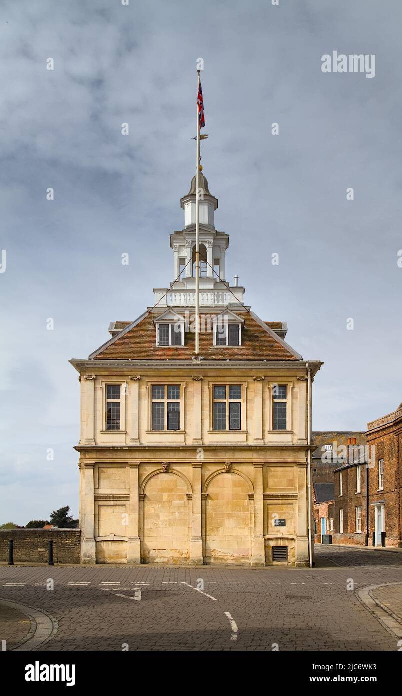 Vue depuis la rue Purfleet de la maison des douanes du 17th siècle, Kings Lynn, construite par Sir John Turner Banque D'Images
