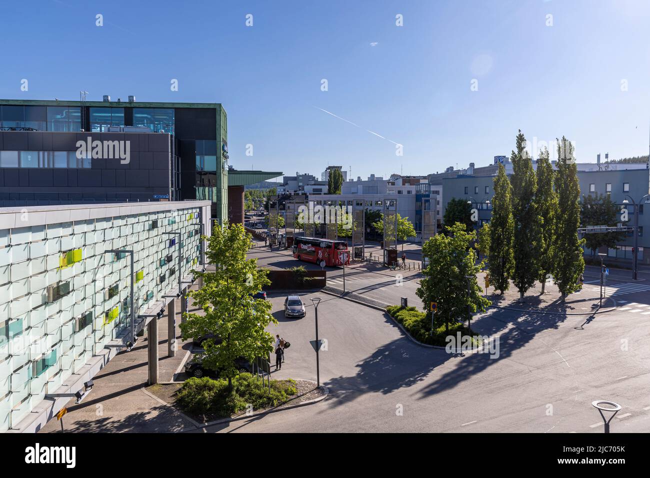 Active ville rue centre ville Jyväskylä dans la province de Finlande centrale Banque D'Images