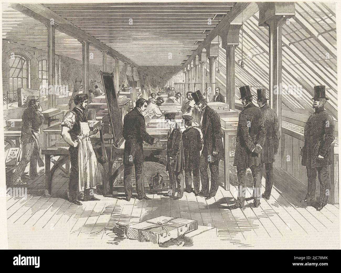 La paix de Paris s'est conclue entre les alliés et la Russie, 30 mars 1856, mettant fin à la guerre de Crimée. Le groupe de traders oners assis et debout autour d'une table. Ci-dessous les noms, la paix de Paris, 1856 le Congrès à Parys , imprimerie: Carel Christiaan Antony Last, (mentionné sur l'objet), imprimeur: H.L. Smits, (mentionné sur l'objet), pays-Bas, 1856, papier, h 210 mm × l 267 mm, FTZYC DOCTYPE Banque D'Images