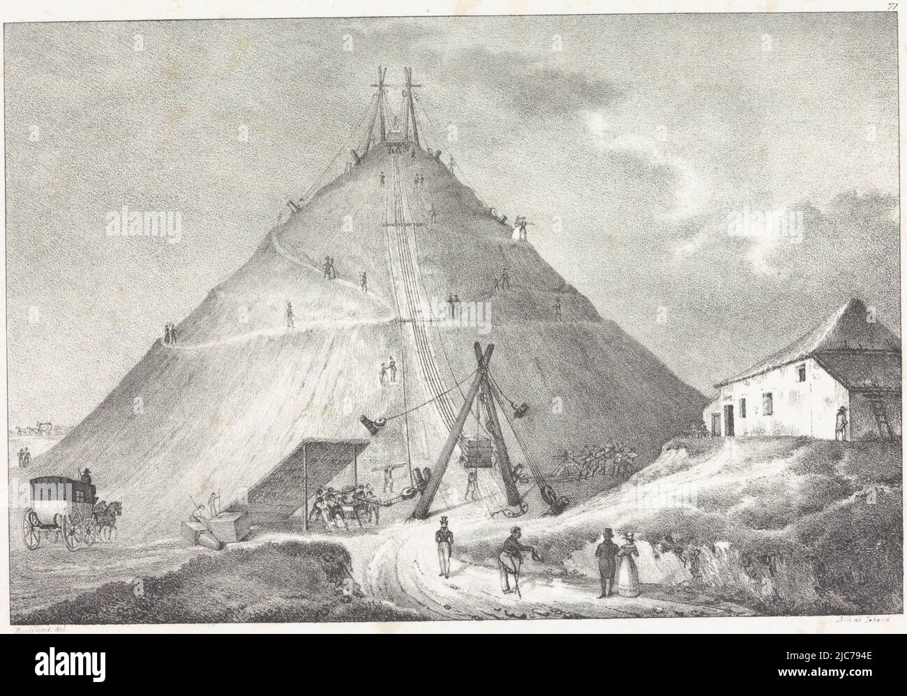 Mise en scène utilisée pour lever la statue du Lion de Waterloo en haut de la colline, 1823-1826. Numéroté en haut à droite : 71. Appareil pour placer le Lion de Waterloo, 1823-1826 apparéil pour placer le Lion de Waterloo , imprimerie: Jean Baptiste Ambroise Marcellin Jobard, (mentionné sur objet), rapporteur pour avis: Bertrand, (mentionné sur objet), Bruxelles, 1825 - 1829, papier, h 237 mm × l 311 mm Banque D'Images Mise en scène utilisée pour lever la statue du Lion de Waterloo en haut de la colline, 1823-1826. Numéroté en haut à droite : 71. Appareil pour placer le Lion de Waterloo, 1823-1826 apparéil pour placer le Lion de Waterloo , imprimerie: Jean Baptiste Ambroise Marcellin Jobard, (mentionné sur objet), rapporteur pour avis: Bertrand, (mentionné sur objet), Bruxelles, 1825 - 1829, papier, h 237 mm × l 311 mm Banque D'Images