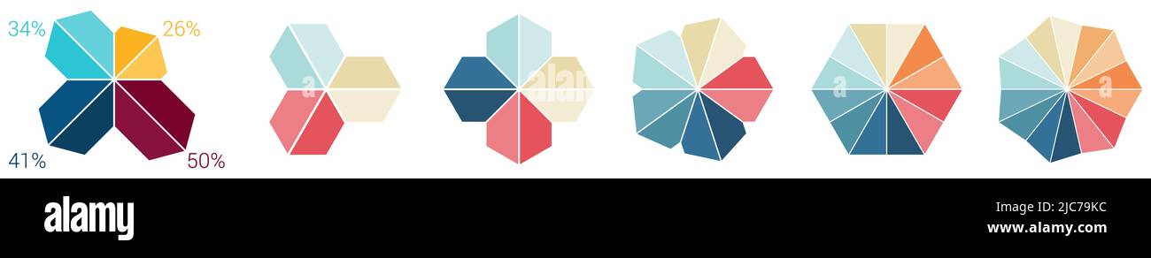 Des formes hexagonales ou triangulaires disposées sur un cercle, formant un cristal de quartz comme un objet, peuvent être utilisées comme élément infographique Illustration de Vecteur