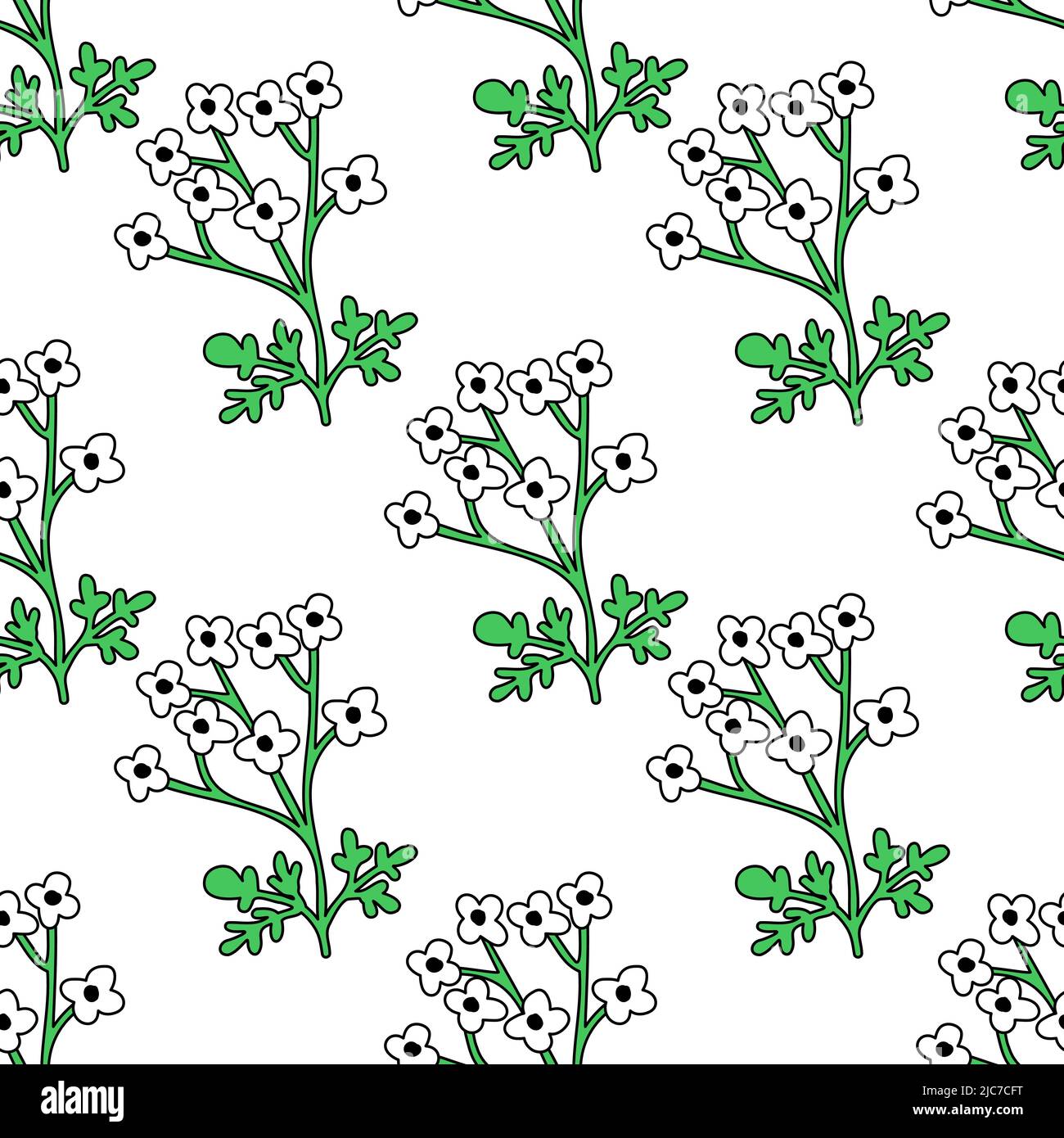 Motif sans couture avec fleurs vectorielles Illustration de Vecteur
