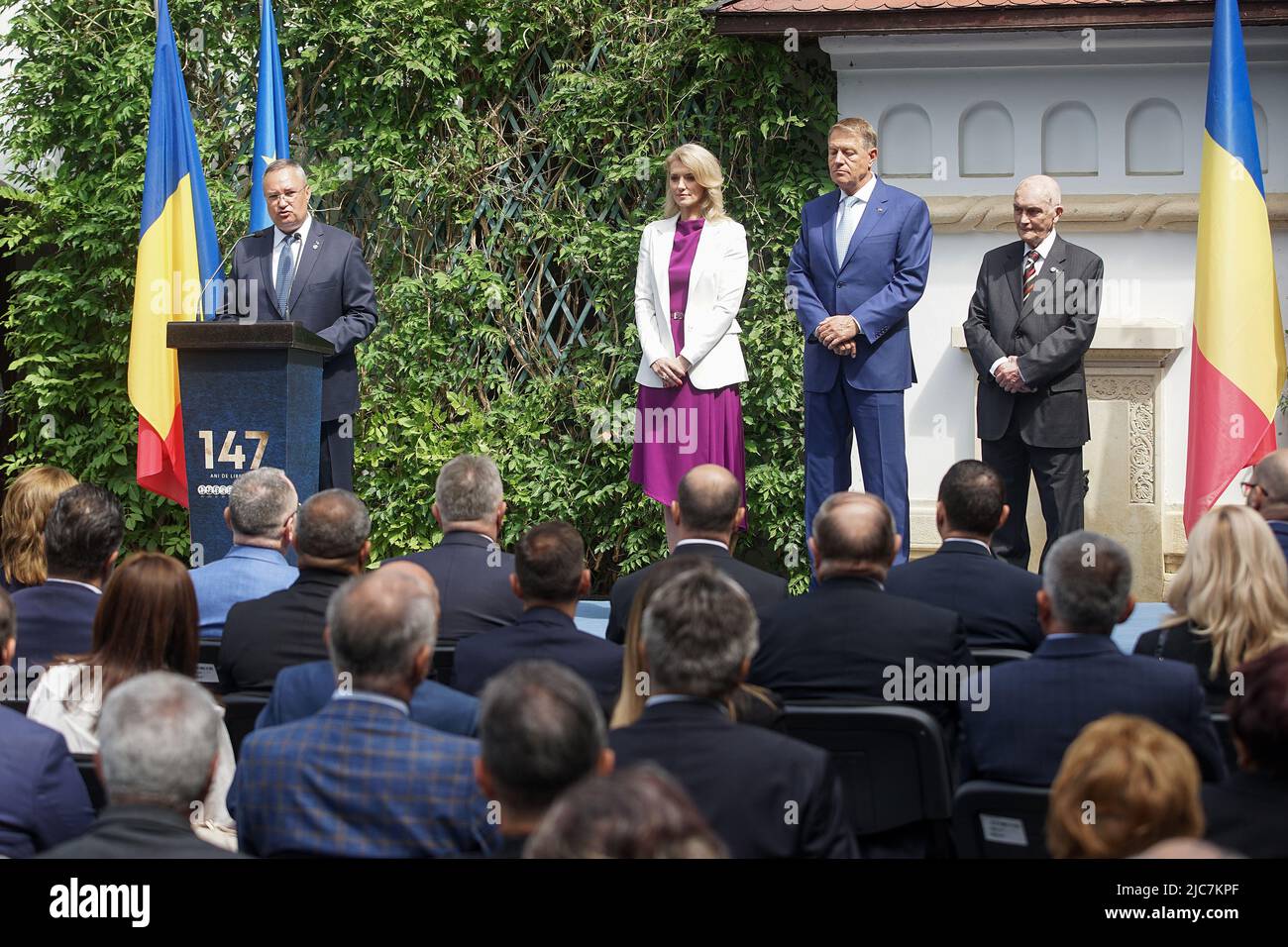 Stefanesti, Roumanie - 24 mai 2022 : 147th anniversaire de la fondation du Parti libéral national. Cette image est destinée à un usage éditorial uniquement. Banque D'Images