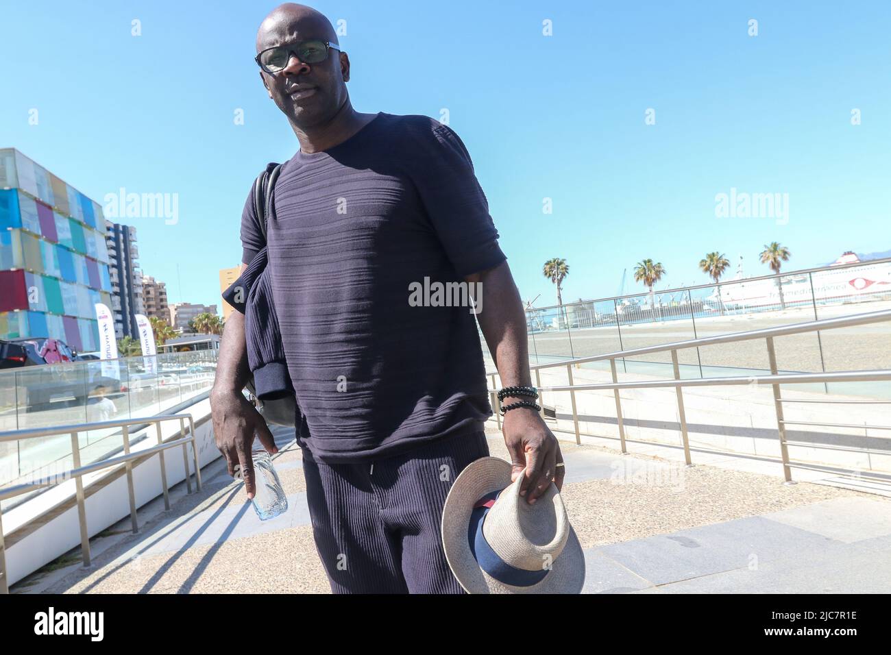 Malaga, Espagne. 10th juin 2022. 10 juin 2022: 10 juin 2022 (Malaga) le joueur français Lilian Thuram, après avoir accroché ses bottes en tant que footballeur, a décidé d'entreprendre une carrière beaucoup plus compliquée que celle qu'il vivait sur la pelouse. De sa Fondation travaille pour éliminer le racisme dans le sport et a donné une conférence sur le racisme dans le sport la quatrième édition du week-end SPORTIF MARCA (Credit image: © Lorenzo Carnero/ZUMA Press Wire) Credit: ZUMA Press, Inc./Alay Live News Banque D'Images