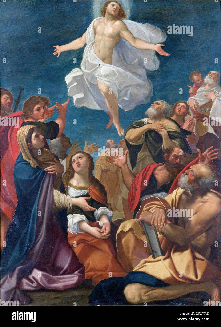 Ascension du Christ par Giacomo Cavedone (1577-1660) Banque D'Images