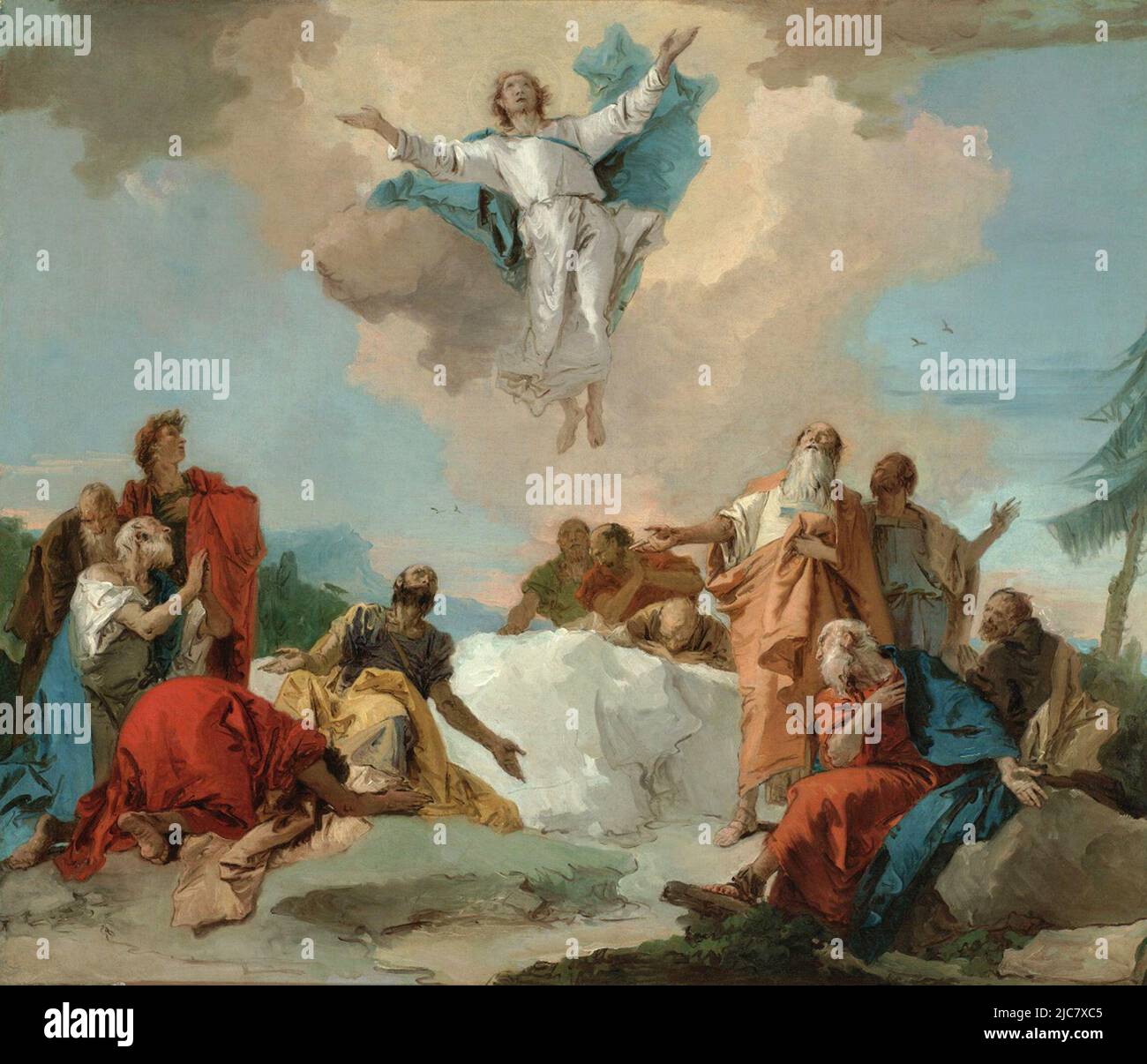 L'Ascension du Christ par Giovanni Domenico Tiepolo (1727 - 1804) Banque D'Images