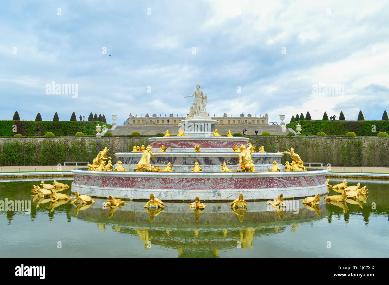 fontaine dans les jardins de Versailles Banque D'Images
