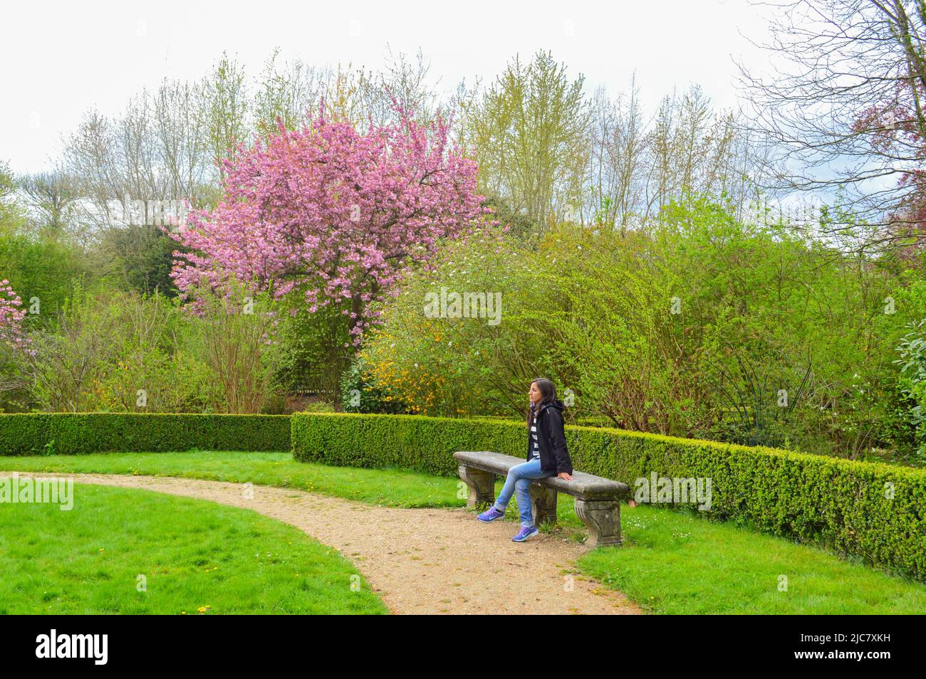 Paysage des jardins de Versailles Banque D'Images