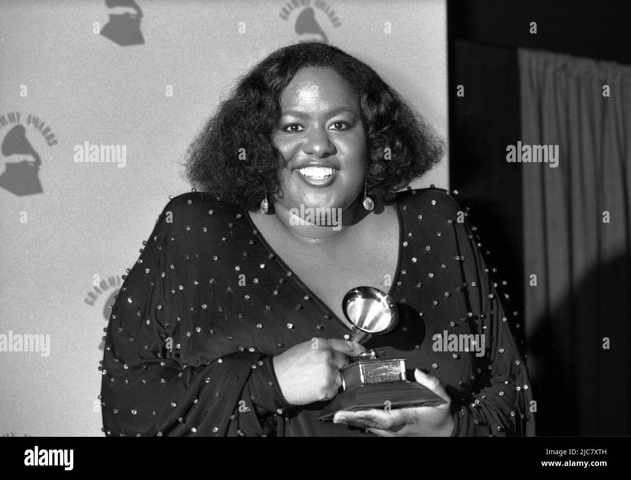 Jennifer Holliday aux Grammy Awards 28th sur 25 février 1986 à l'Auditorium du Sanctuaire de Los Angeles, en Californie. Crédit: Ralph Dominguez/MediaPunch Banque D'Images