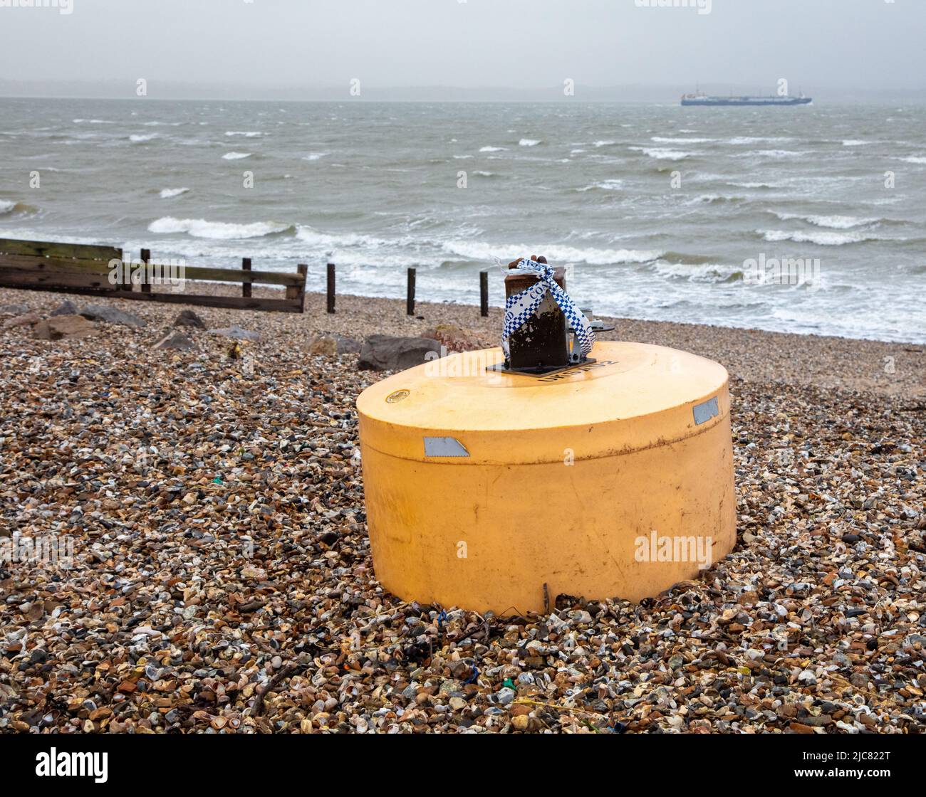 Bouée de marqueur de canal d'expédition Solent Banque D'Images