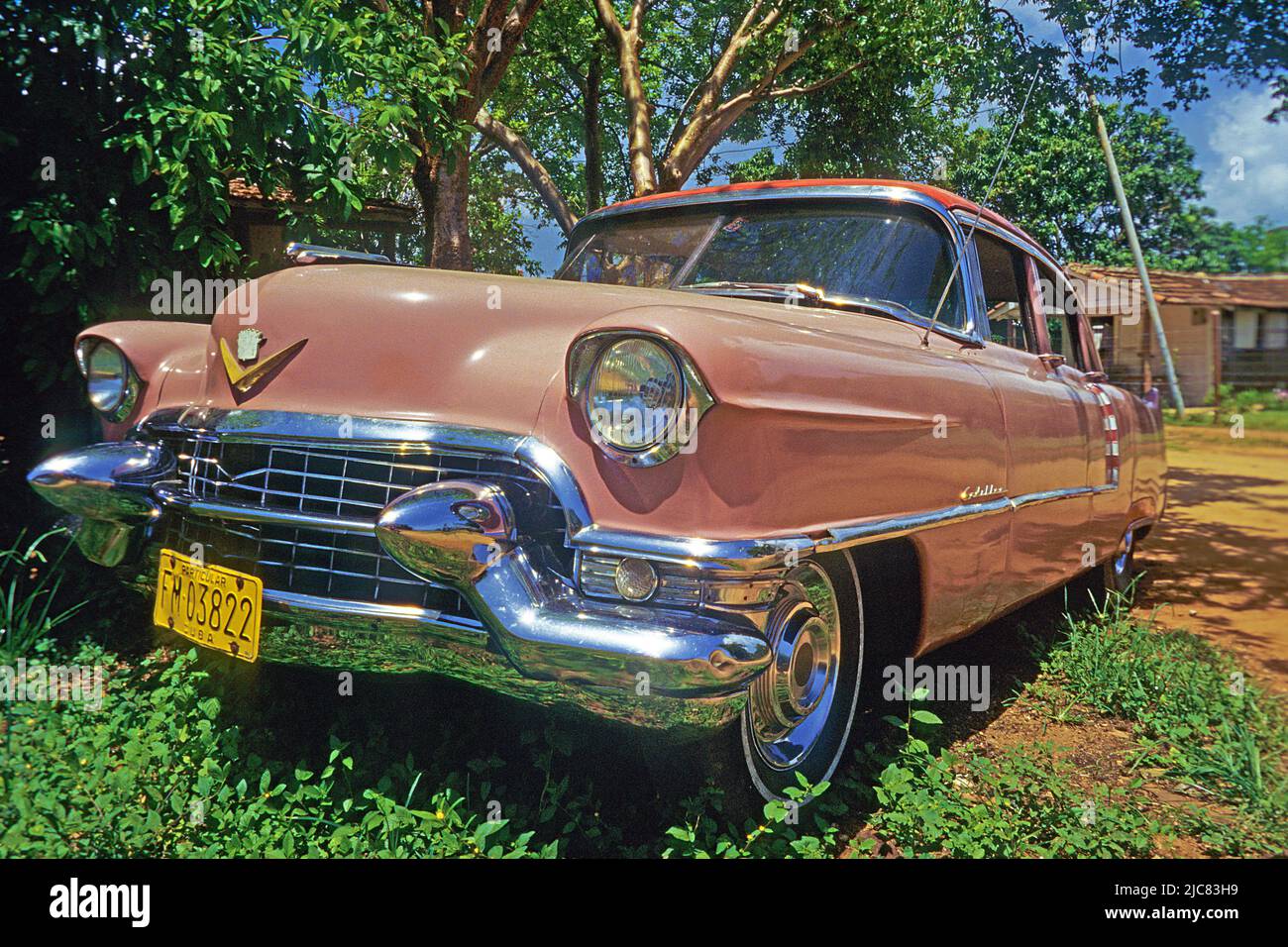 Voiture classique américaine à la Havane, Cuba, Caraïbes Banque D'Images