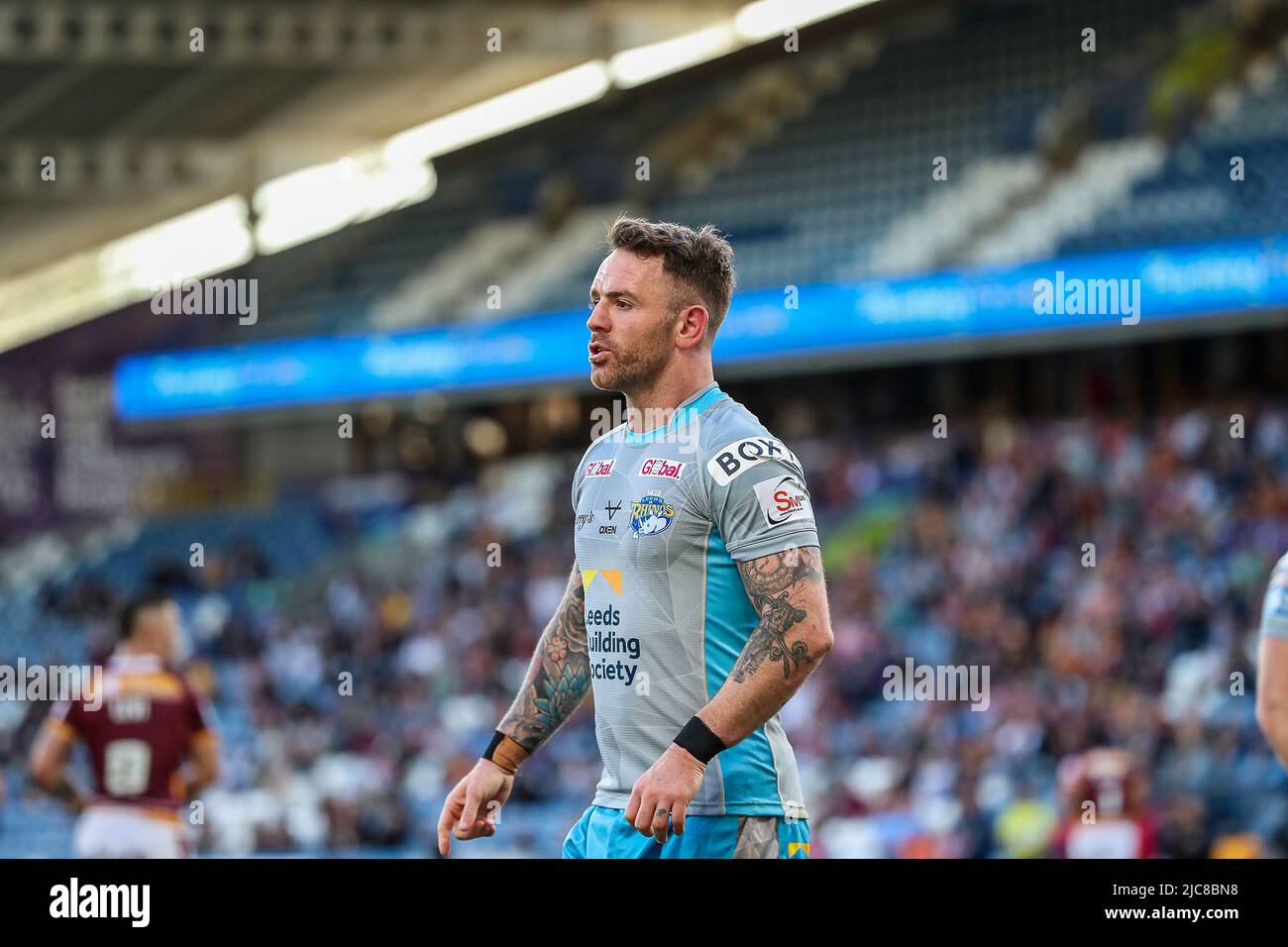 Huddersfield, Royaume-Uni. 10th juin 2022. Leeds Rhinos Richie Myler lors du match de Super League entre Huddersfield Giants et Leeds Rhinos au stade John Smiths, Huddersfield, Angleterre, le 10 juin 2022. Photo de Simon Hall. Utilisation éditoriale uniquement, licence requise pour une utilisation commerciale. Aucune utilisation dans les Paris, les jeux ou les publications d'un seul club/ligue/joueur. Crédit : UK Sports pics Ltd/Alay Live News Banque D'Images