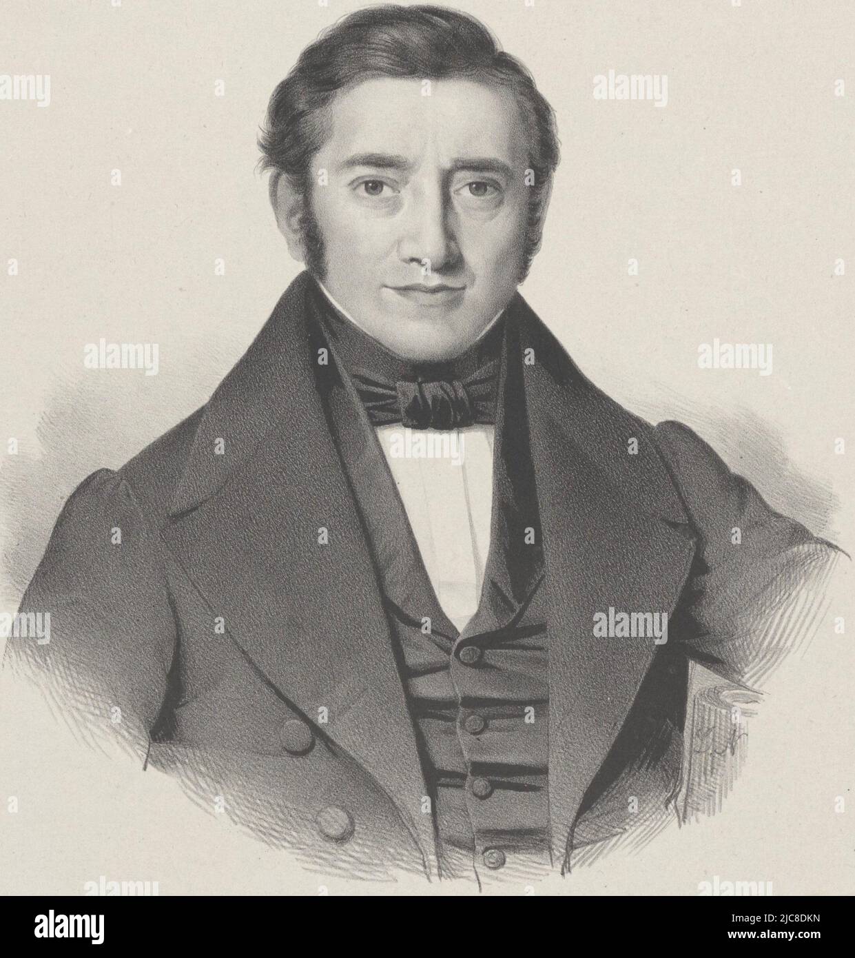 Portrait de l'enseignant Berend Brugsma., imprimeur: Hilmar Johannes Backer, Dordrecht, 1822 - 1845, papier, h 390 mm × l 294 mm Banque D'Images