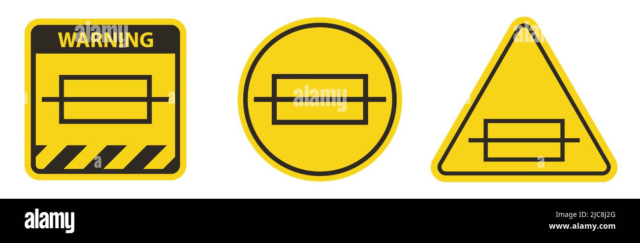 Symbole de fusible attention sur fond blanc Illustration de Vecteur