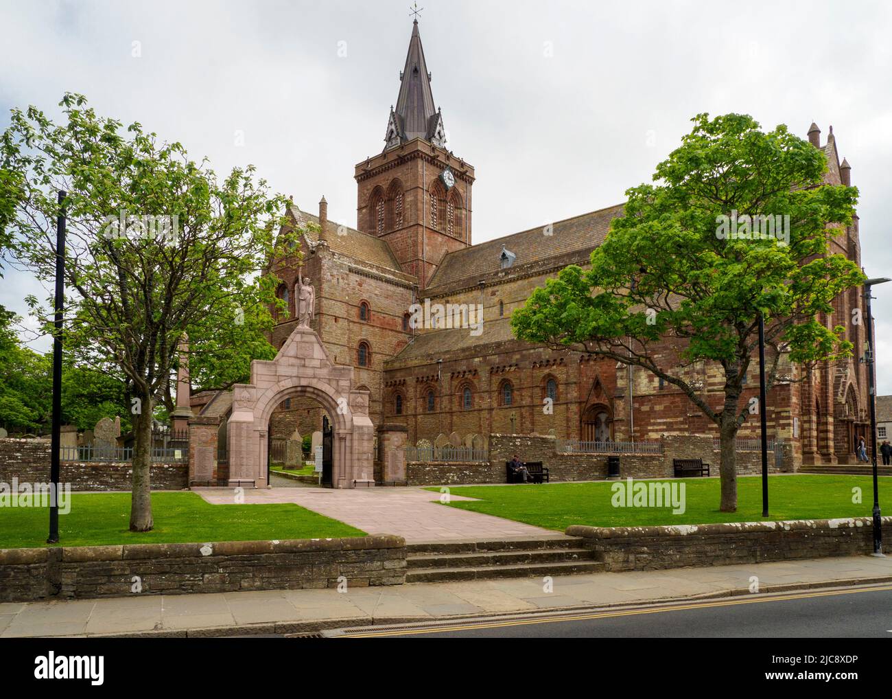 La Cathédrale St Magnus à Kirkwall, Orkney Islands, Scotland Banque D'Images