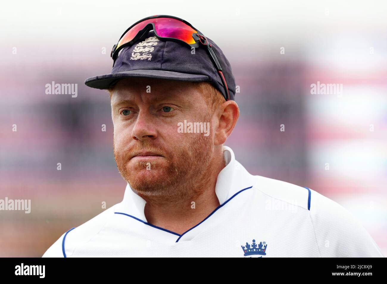 Jonny Bairstow d'Angleterre le deuxième jour du deuxième LV= Insurance Test Series Match à Trent Bridge, Nottingham. Date de la photo: Samedi 11 juin 2022. Banque D'Images