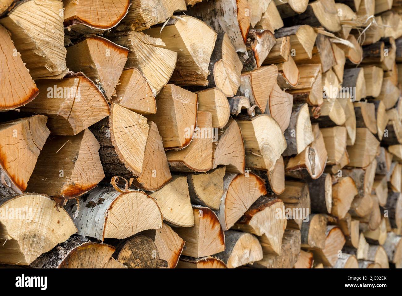 Poster Pile de haché fond de bois de feu