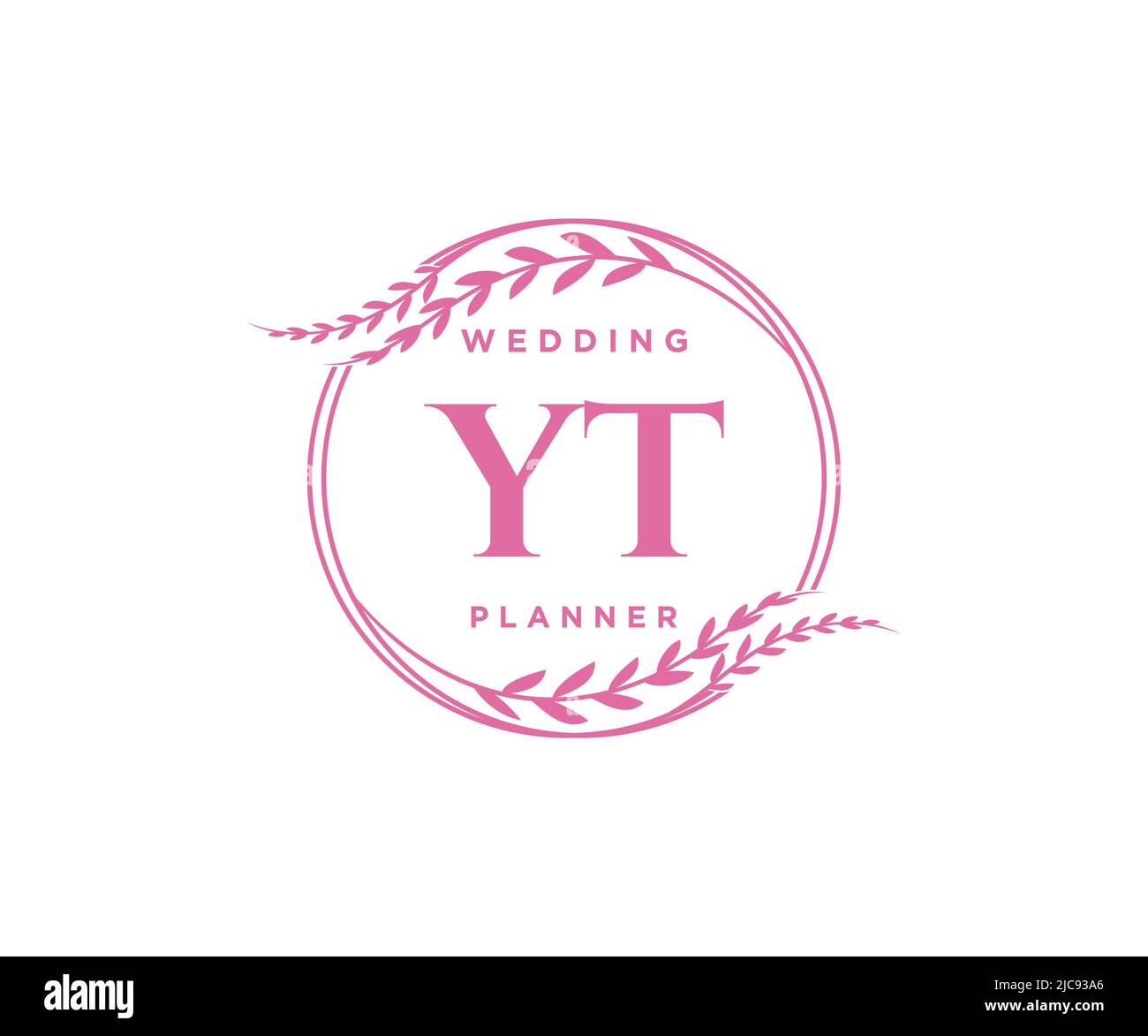 YT initiales lettre mariage monogramme logos collection, dessin à la main moderne minimaliste et modèles floraux pour cartes d'invitation, Save the Date, élégant Illustration de Vecteur