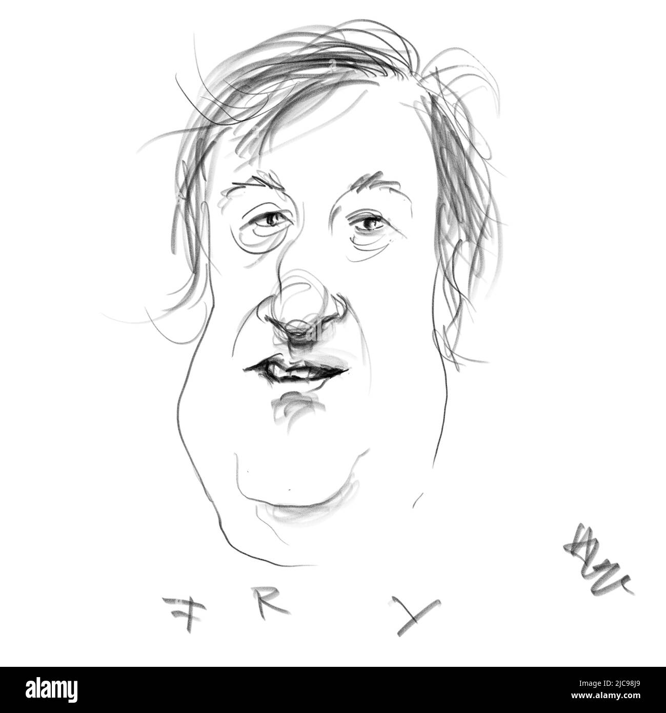 Portrait de l'artiste Stephen Fry Banque D'Images