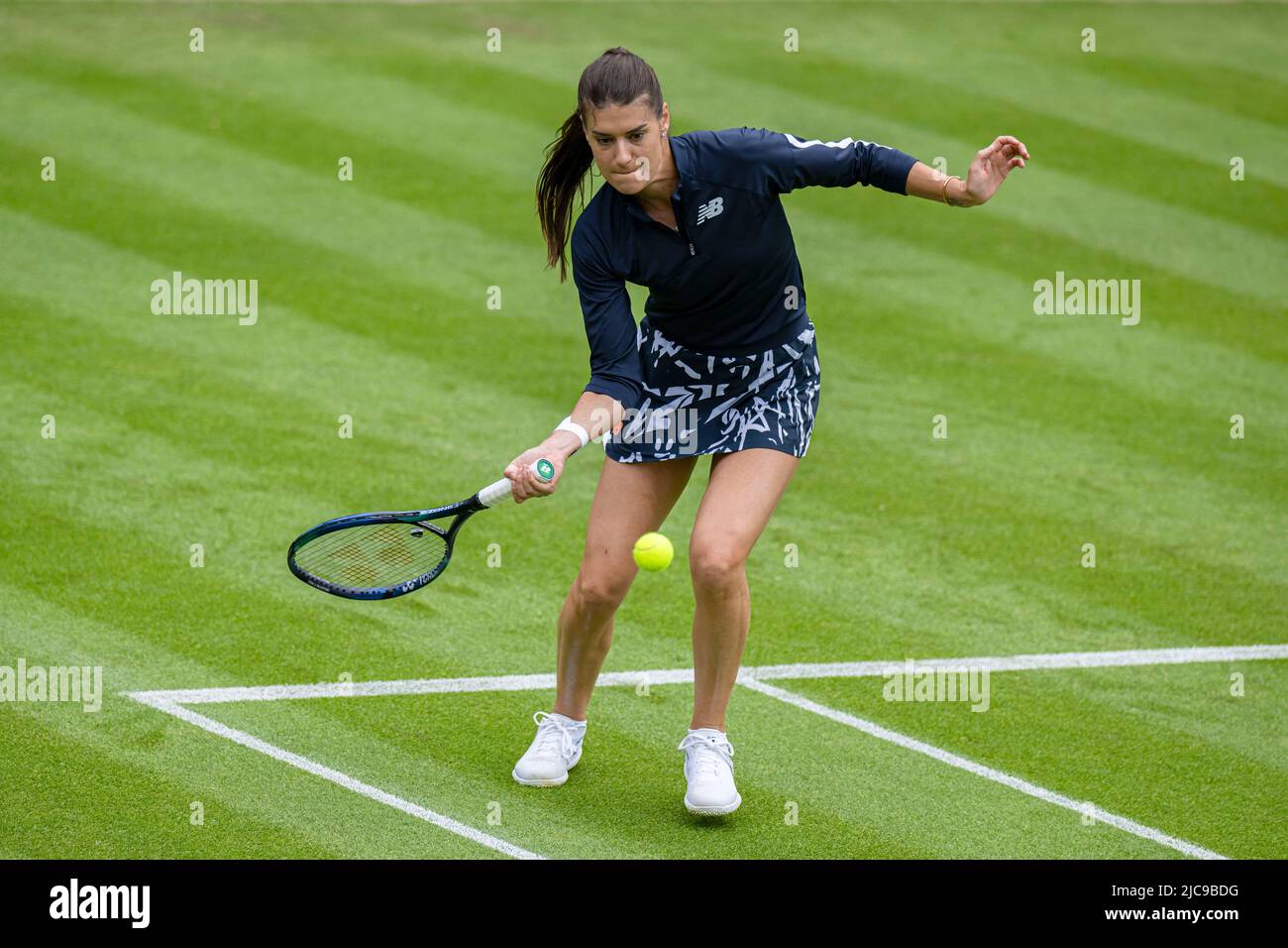 LONDRES, ROYAUME-UNI. 11 juin 2022. Greg Rusedski (GBR) et Sorana Cirstea (ROU) contre Marcos Baghdatis (CYP) et Petra Kvitova (ZCE) ont joué dans un match d'exposition pour célébrer son 40th anniversaire lors du Rothesay Classic Birmingham 2022 au Club du Prieuré d'Edgbaston samedi, 11 juin 2022 à LONDRES EN ANGLETERRE. Credit: Taka G Wu/Alay Live News Banque D'Images