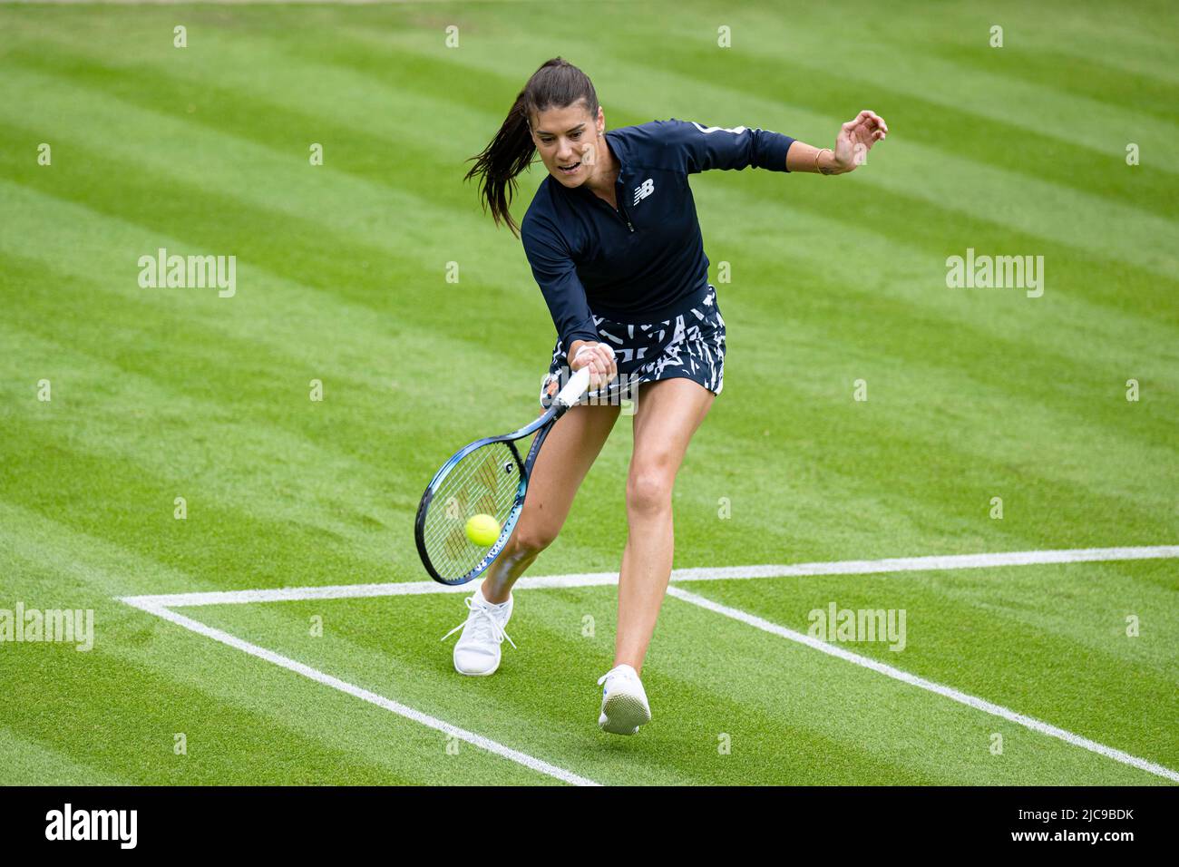 LONDRES, ROYAUME-UNI. 11 juin 2022. Greg Rusedski (GBR) et Sorana Cirstea (ROU) contre Marcos Baghdatis (CYP) et Petra Kvitova (ZCE) ont joué dans un match d'exposition pour célébrer son 40th anniversaire lors du Rothesay Classic Birmingham 2022 au Club du Prieuré d'Edgbaston samedi, 11 juin 2022 à LONDRES EN ANGLETERRE. Credit: Taka G Wu/Alay Live News Banque D'Images