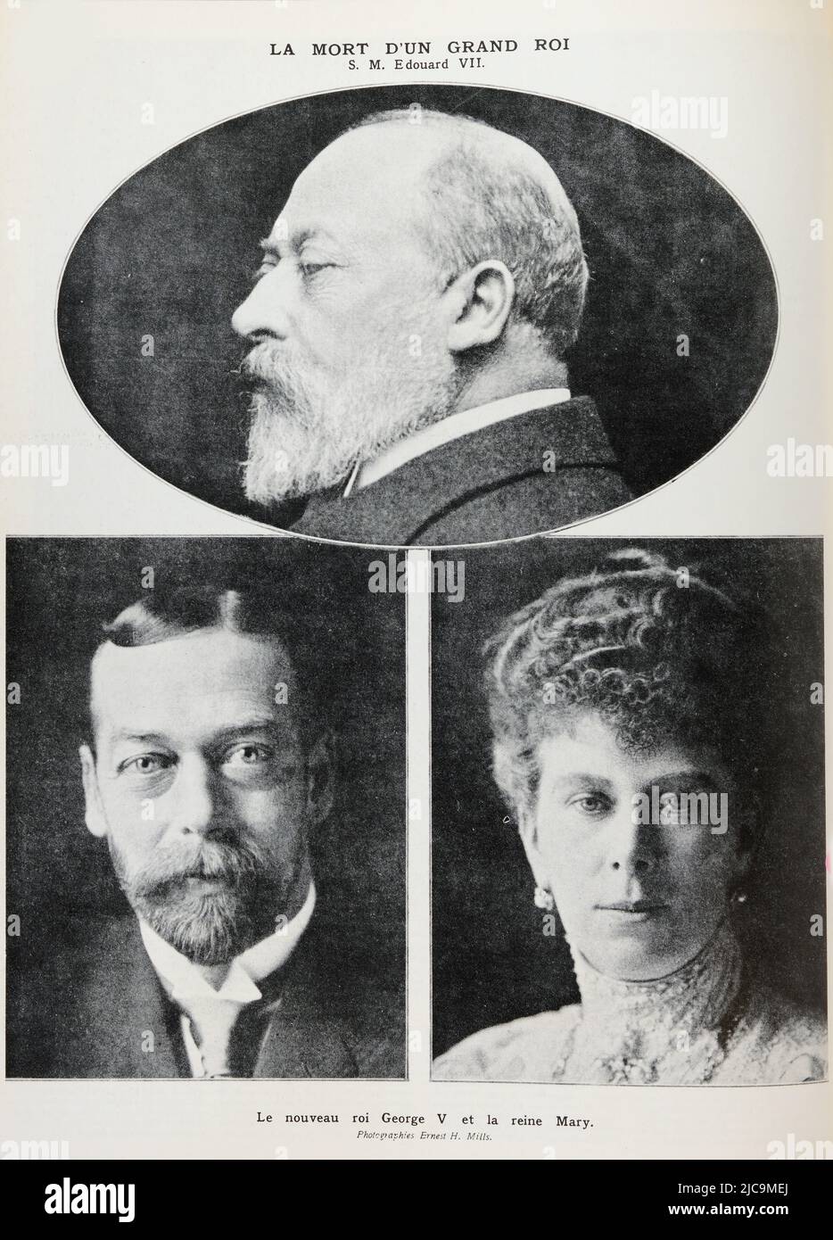 Traduction ENG ' LA MORT D'Un GRAND ROI H.M. Edward VII Le nouveau roi V et la reine
